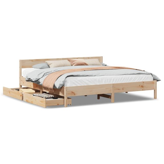 vidaXL Bett, Massivholzbett ohne Matratze 180x200 Kiefernholz günstig online kaufen