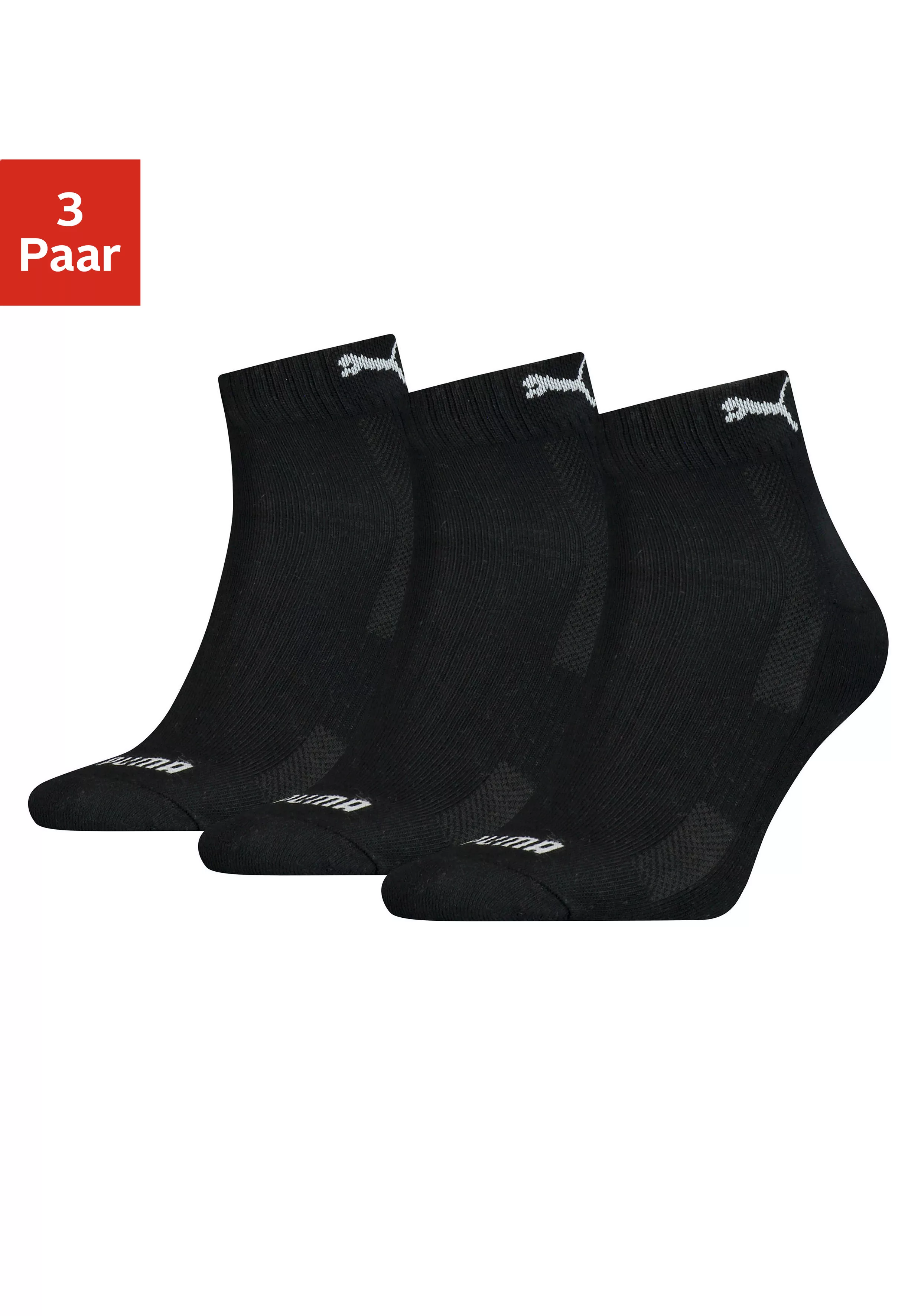 PUMA Kurzsocken, (3er-Pack), mit eingestricktem Logo im Bund günstig online kaufen