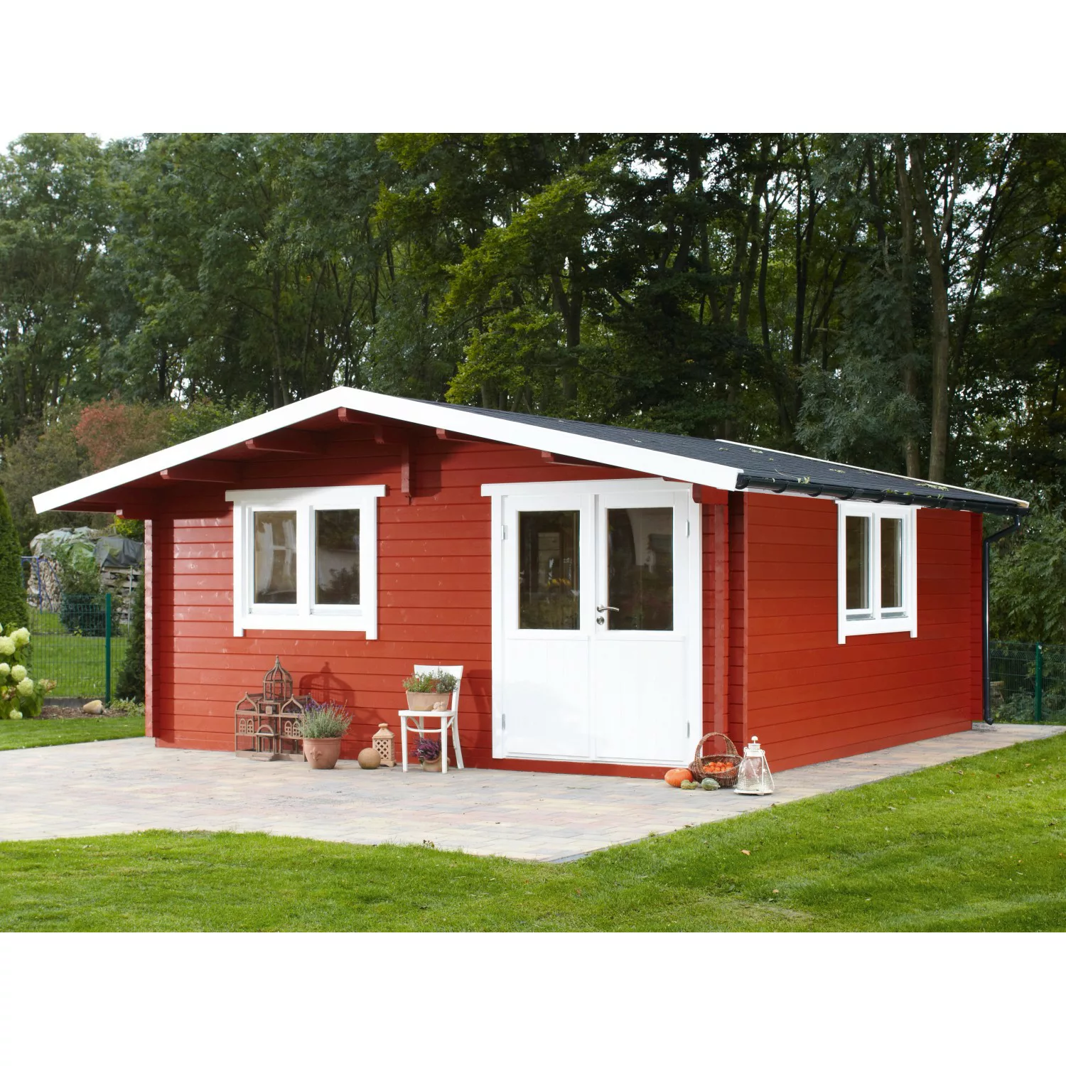 Wolff Finnhaus Holz-Gartenhaus Nordkap 70-G B x T: 530 cm x 530 cm günstig online kaufen