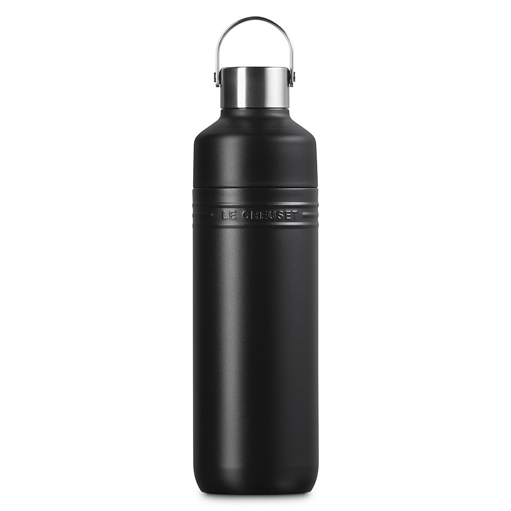 Le Creuset Trinkflasche On The Go Edelstahl Isolierflasche Schwarz Matt 500 günstig online kaufen