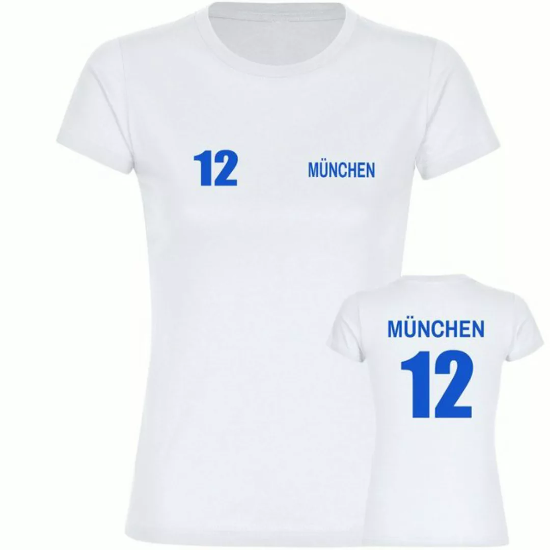multifanshop T-Shirt Damen München blau - Trikot 12 - Frauen günstig online kaufen