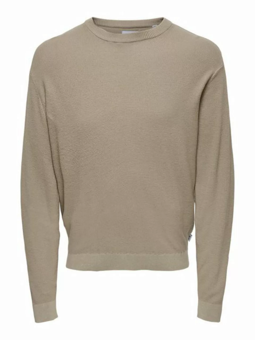 ONLY & SONS Rundhalspullover ONSTONY DS 12 LS WAFFLE CREW KNIT günstig online kaufen