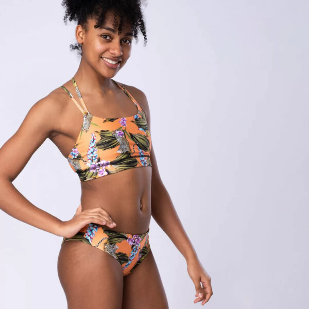 "Exotic Orange" - Bikini Hose Zum Wenden - Schwarz günstig online kaufen