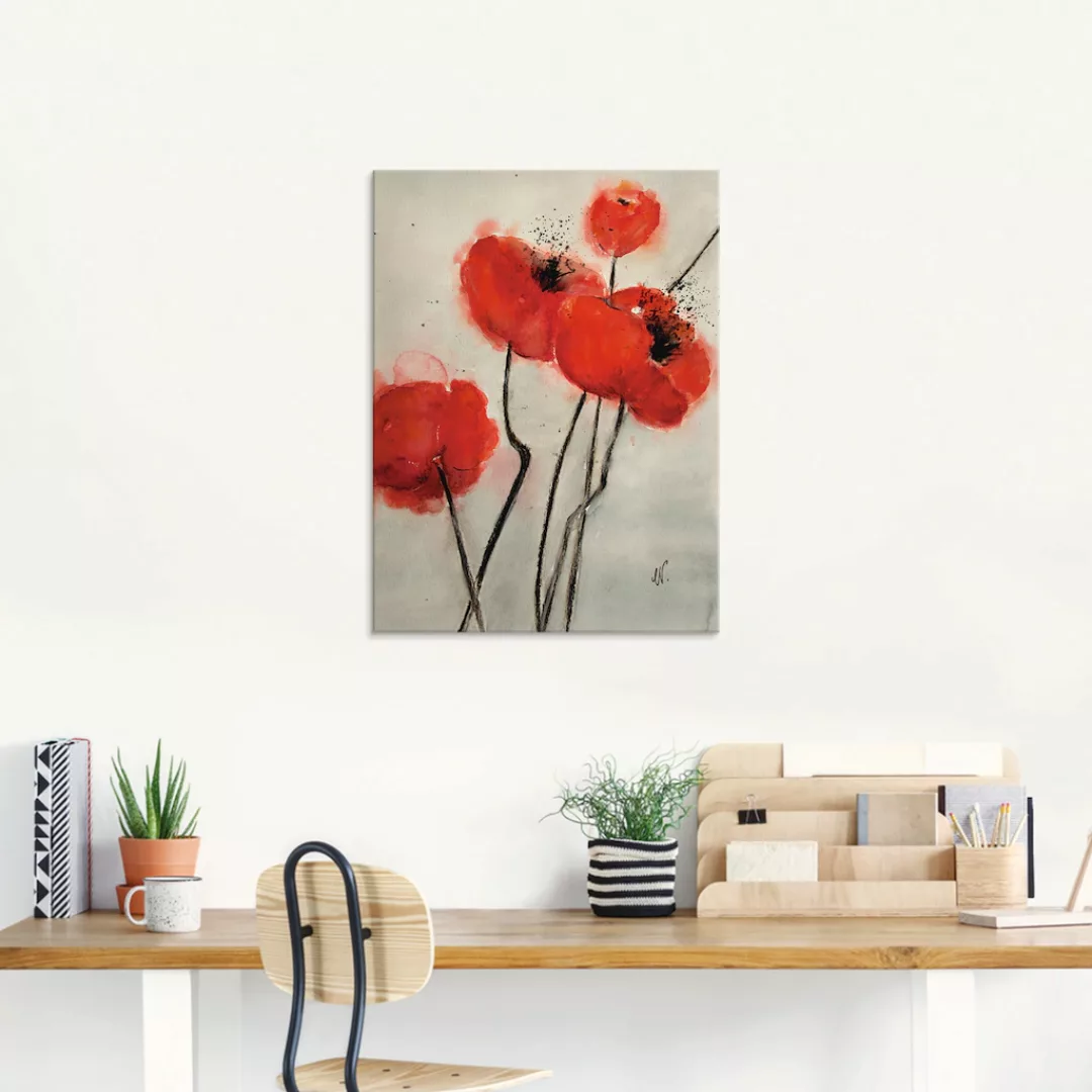 Artland Glasbild "Roter Mohn", Blumen, (1 St.), in verschiedenen Größen günstig online kaufen
