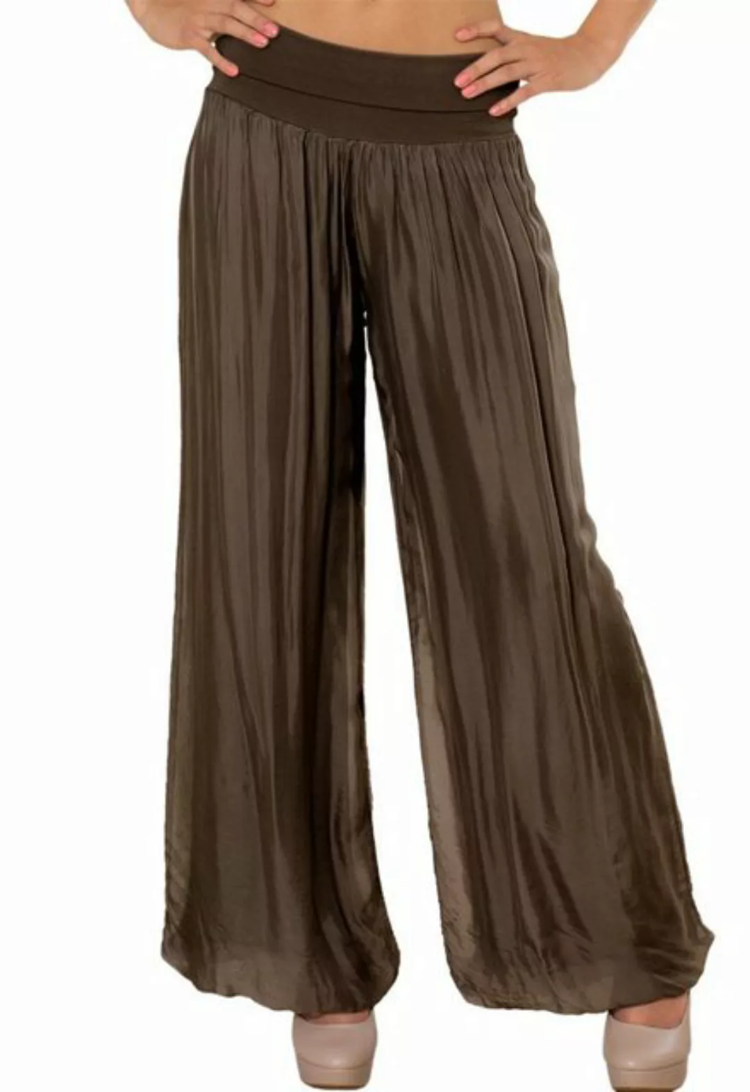 Caspar Palazzohose KHS010 elegante Damen Hose mit Seidenanteil und hohem St günstig online kaufen