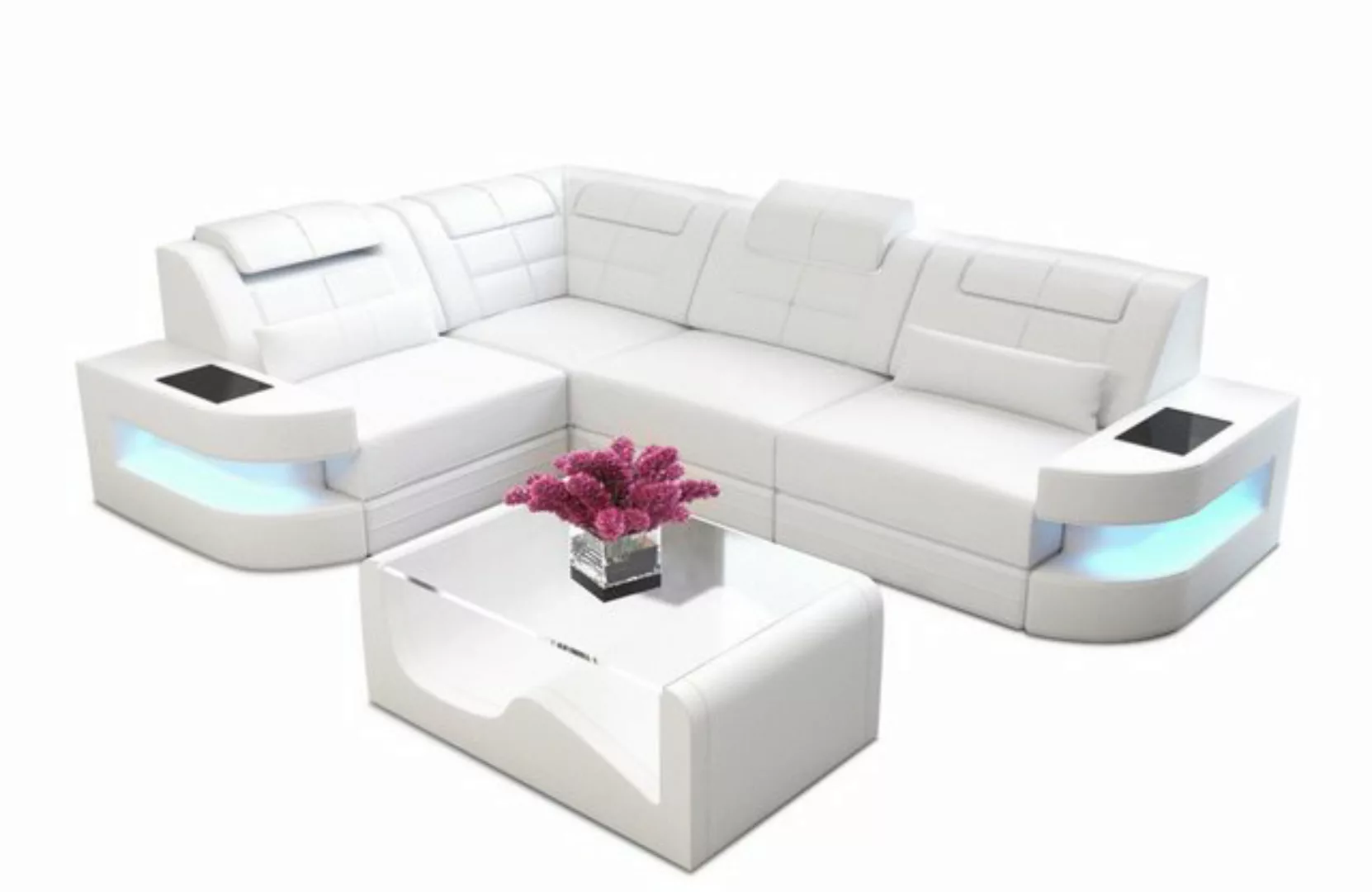 Sofa Dreams Ecksofa Leder Sofa Ledercouch Como L Form Ledersofa, Couch, mit günstig online kaufen