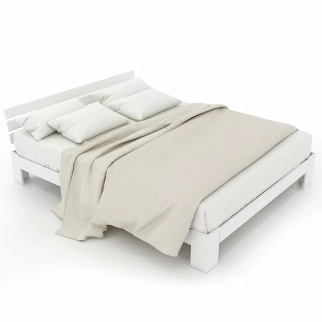 WISHDOR Holzbett Doppelbett Holz Bett Kinderbett Jugendbett Massivholzbett günstig online kaufen