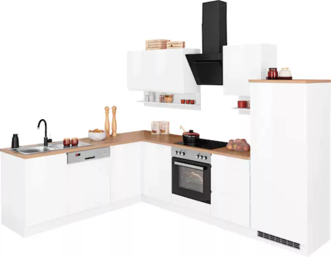 Kochstation Küche "KS-Virginia", Stellbreite 220/280 cm, wahlweise mit E-Ge günstig online kaufen