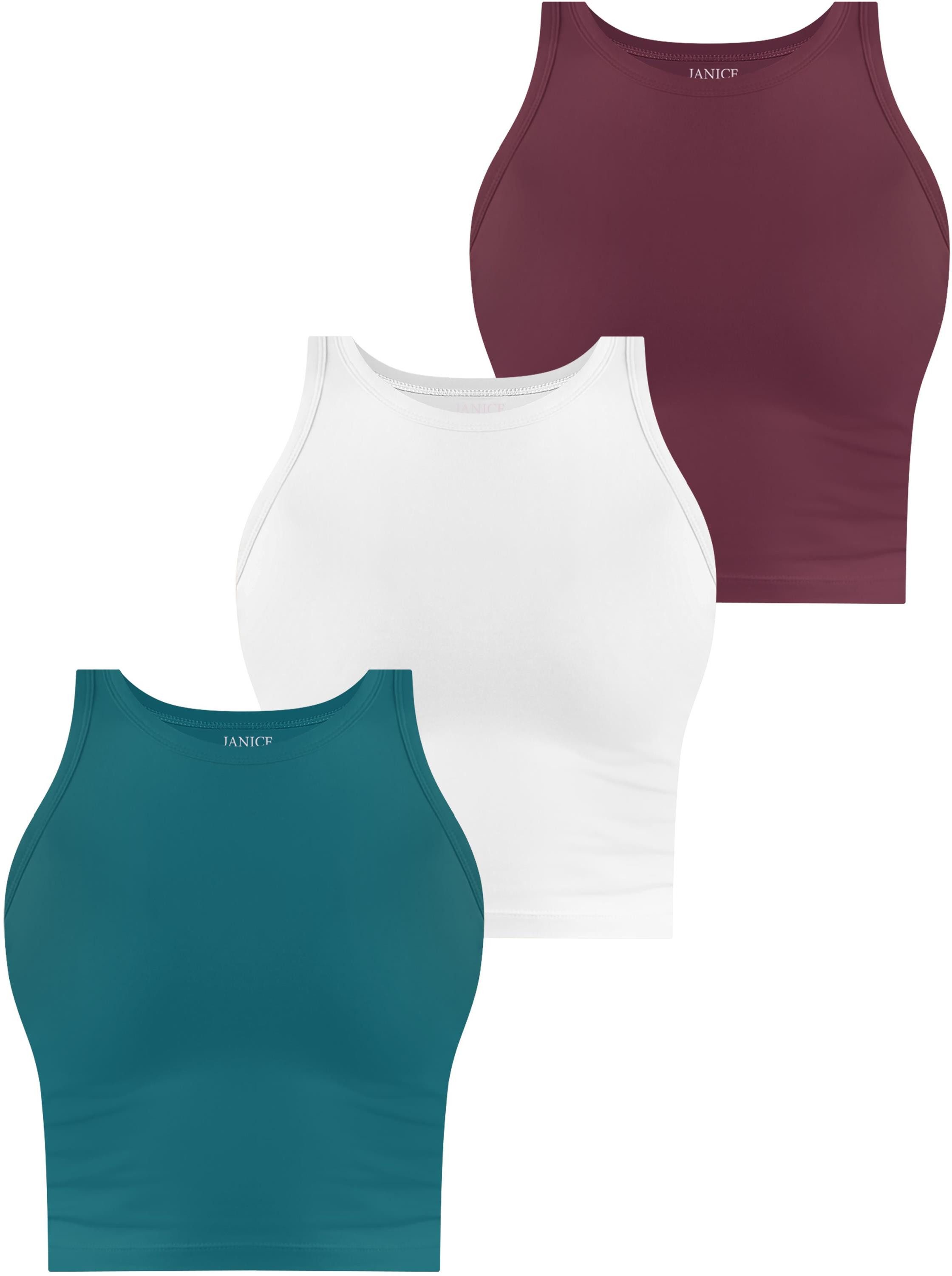 Janice Kurzarmshirt 3 x Damen crop günstig online kaufen