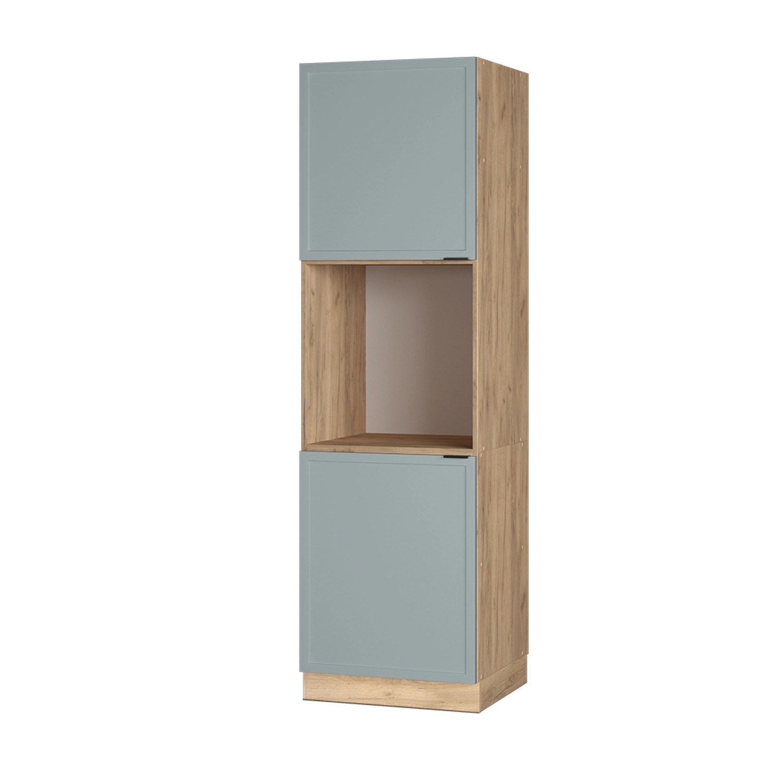 Vicco Herdumbauschrank Fame-Line Hellblau-grau 60 cm Offen günstig online kaufen