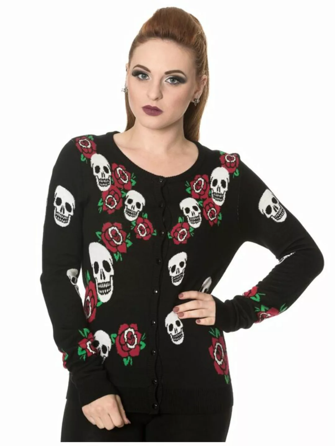 Skulls Rose Knit Jumper günstig online kaufen