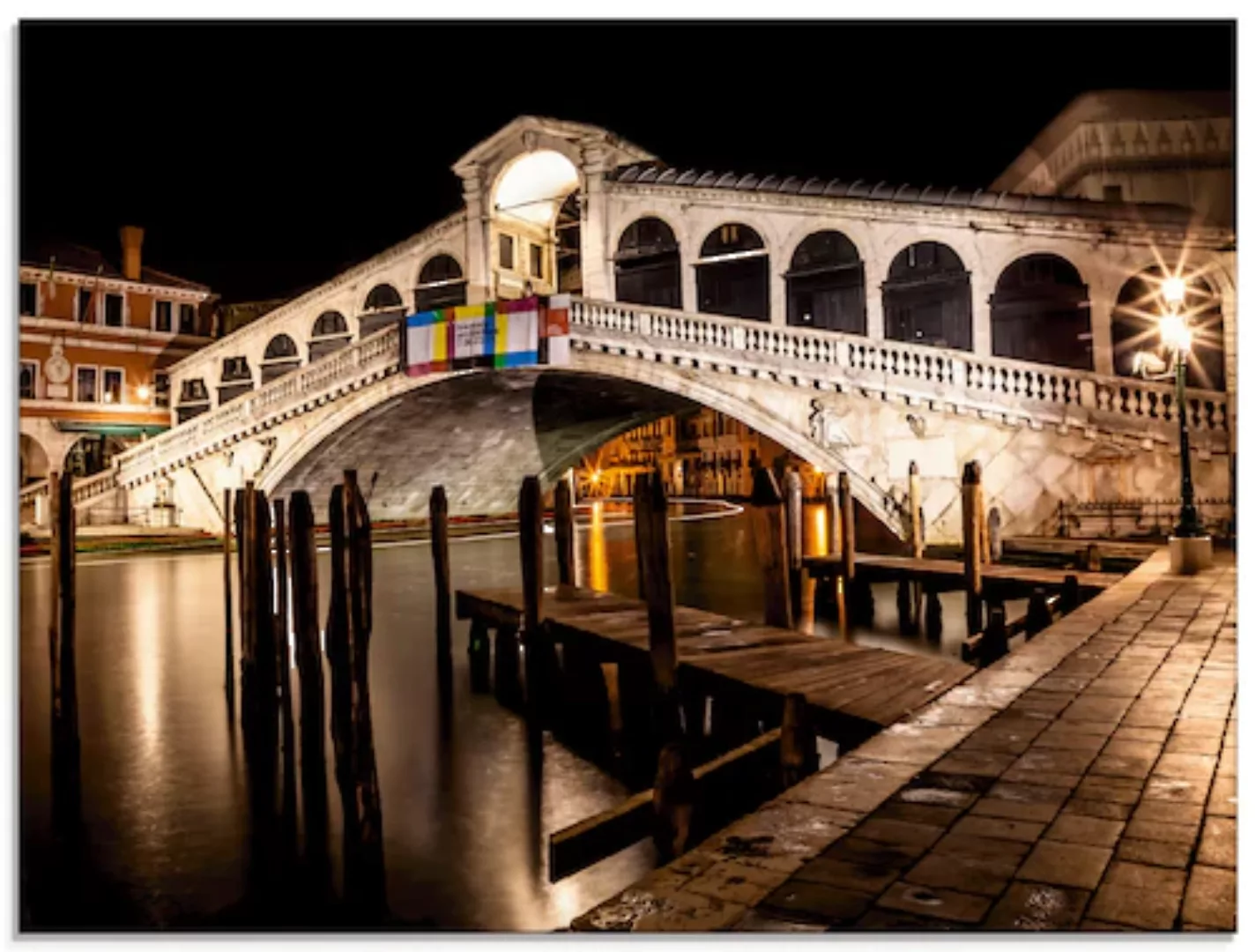 Artland Glasbild "Venedig Canal Grande & Rialto Brücke II", Brücken, (1 St. günstig online kaufen