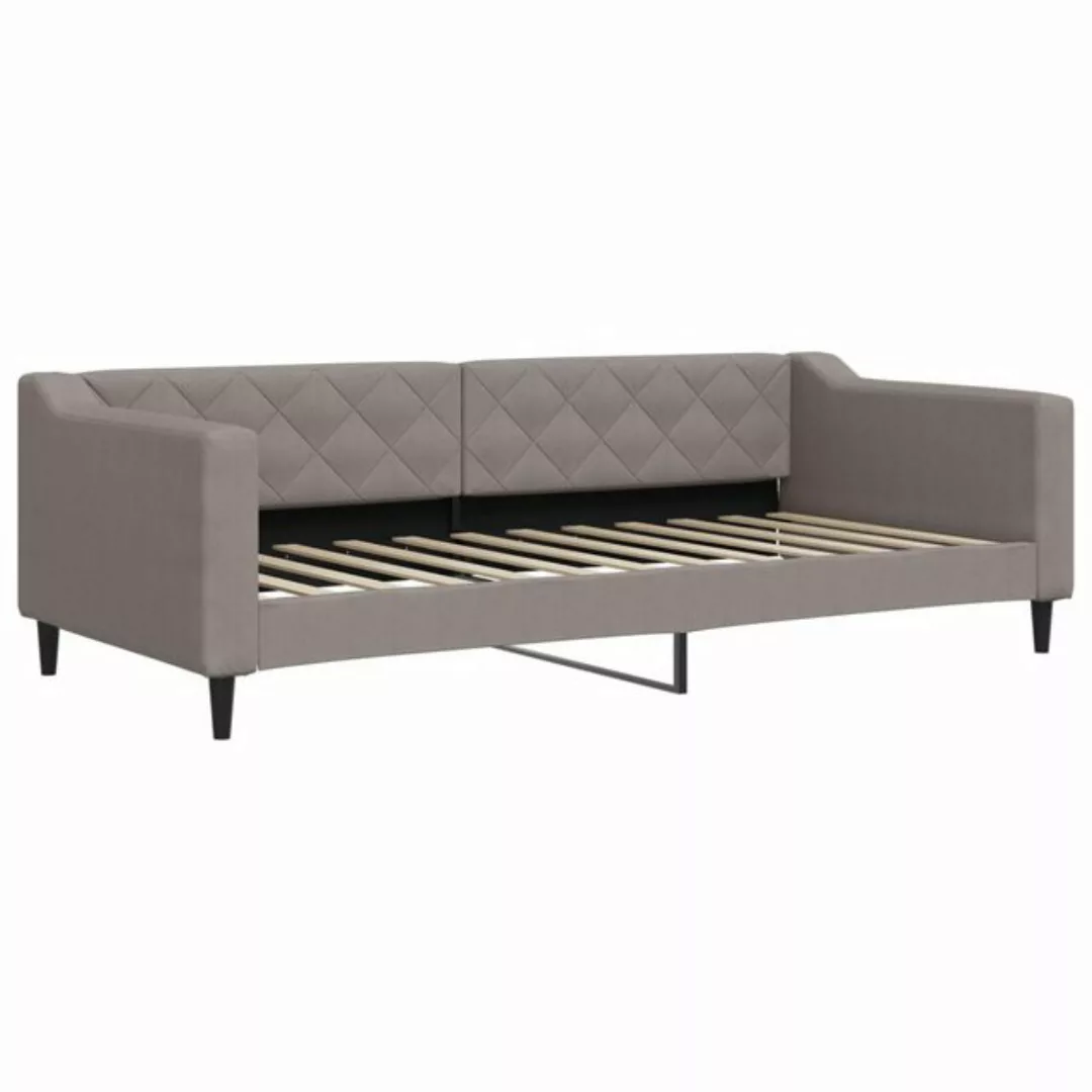 vidaXL Gästebett Gästebett Tagesbett Taupe 90x200 cm Stoff Bett Bettgestell günstig online kaufen