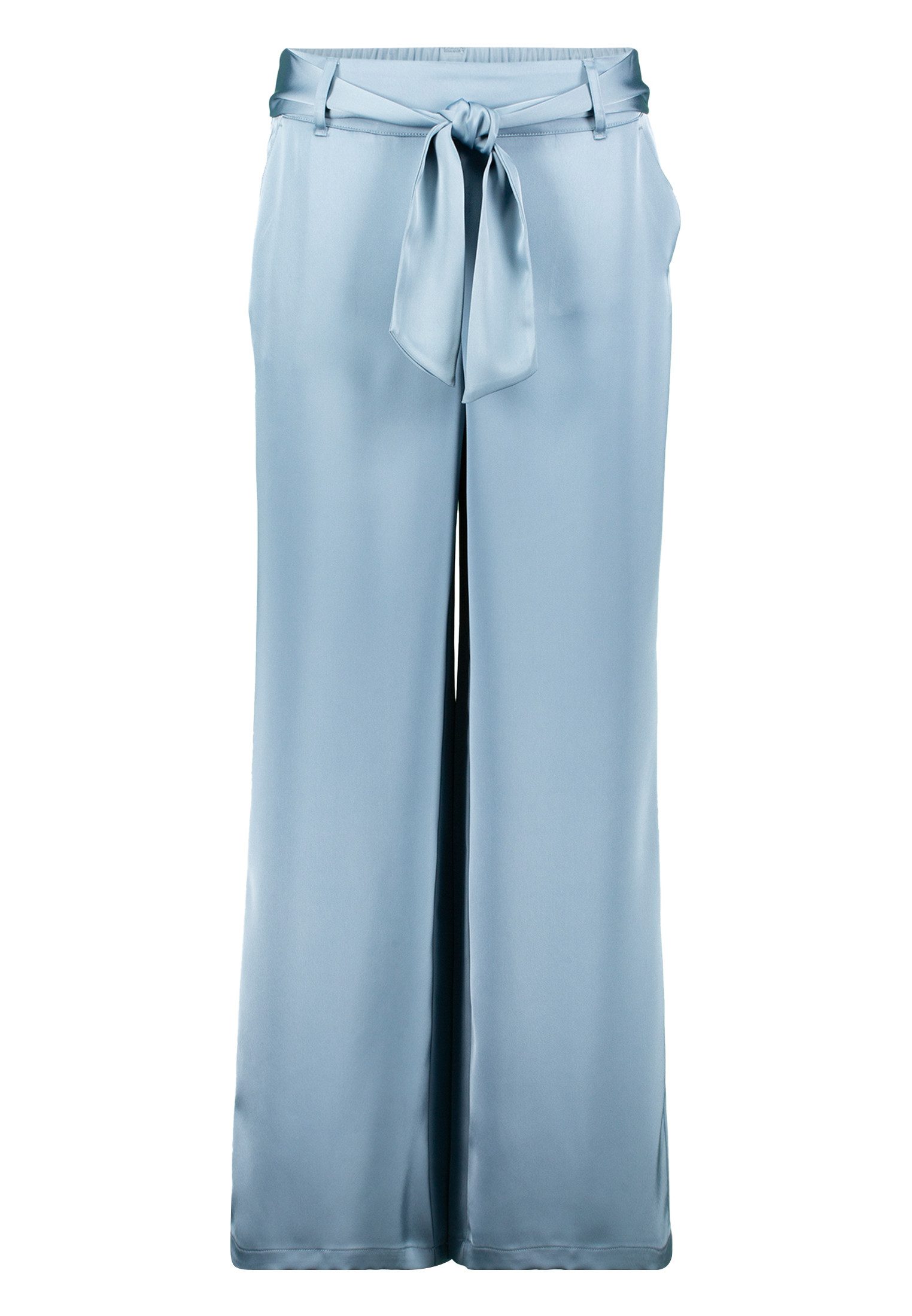 Zero Stoffhose "zero Damen Satin-Hose mit Bindegürtel 30 Inch", Bindedetail günstig online kaufen