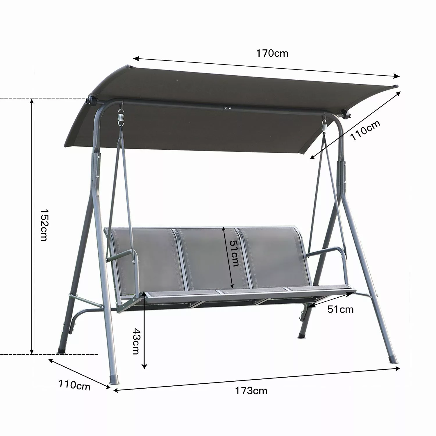 Angel Living Hollywoodschaukel Gartenschaukel 3 Sitzer günstig online kaufen