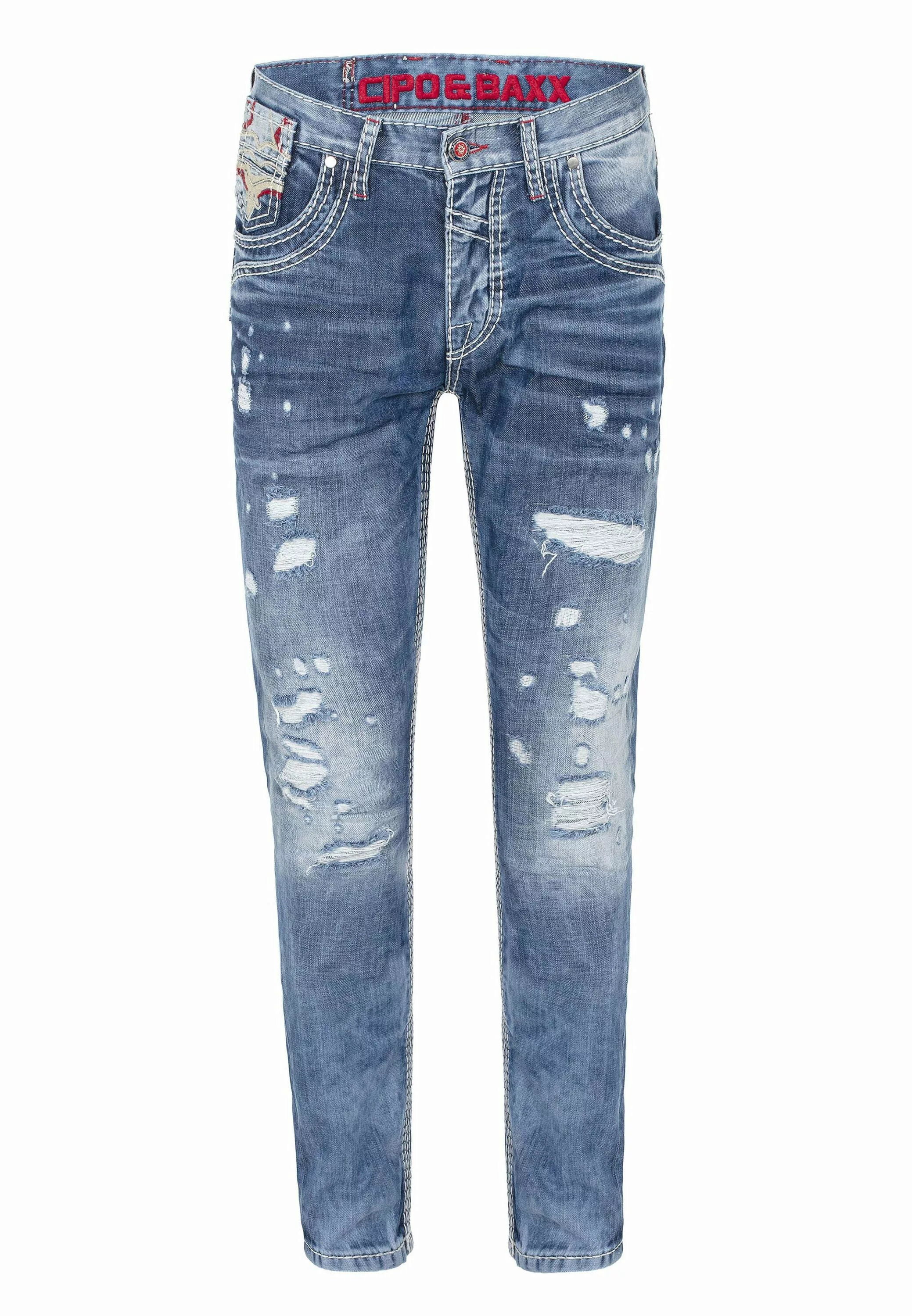 Cipo & Baxx 5-Pocket-Jeans "Jeans", bequeme Jeans im lässigen Destroyed-Loo günstig online kaufen