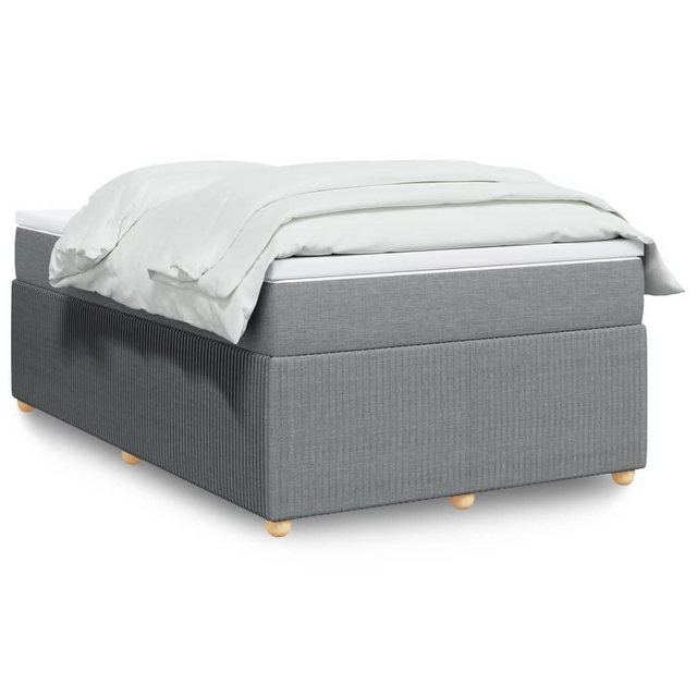 vidaXL Boxspringbett, Boxspringbett mit Matratze Hellgrau 120x200 cm Stoff günstig online kaufen