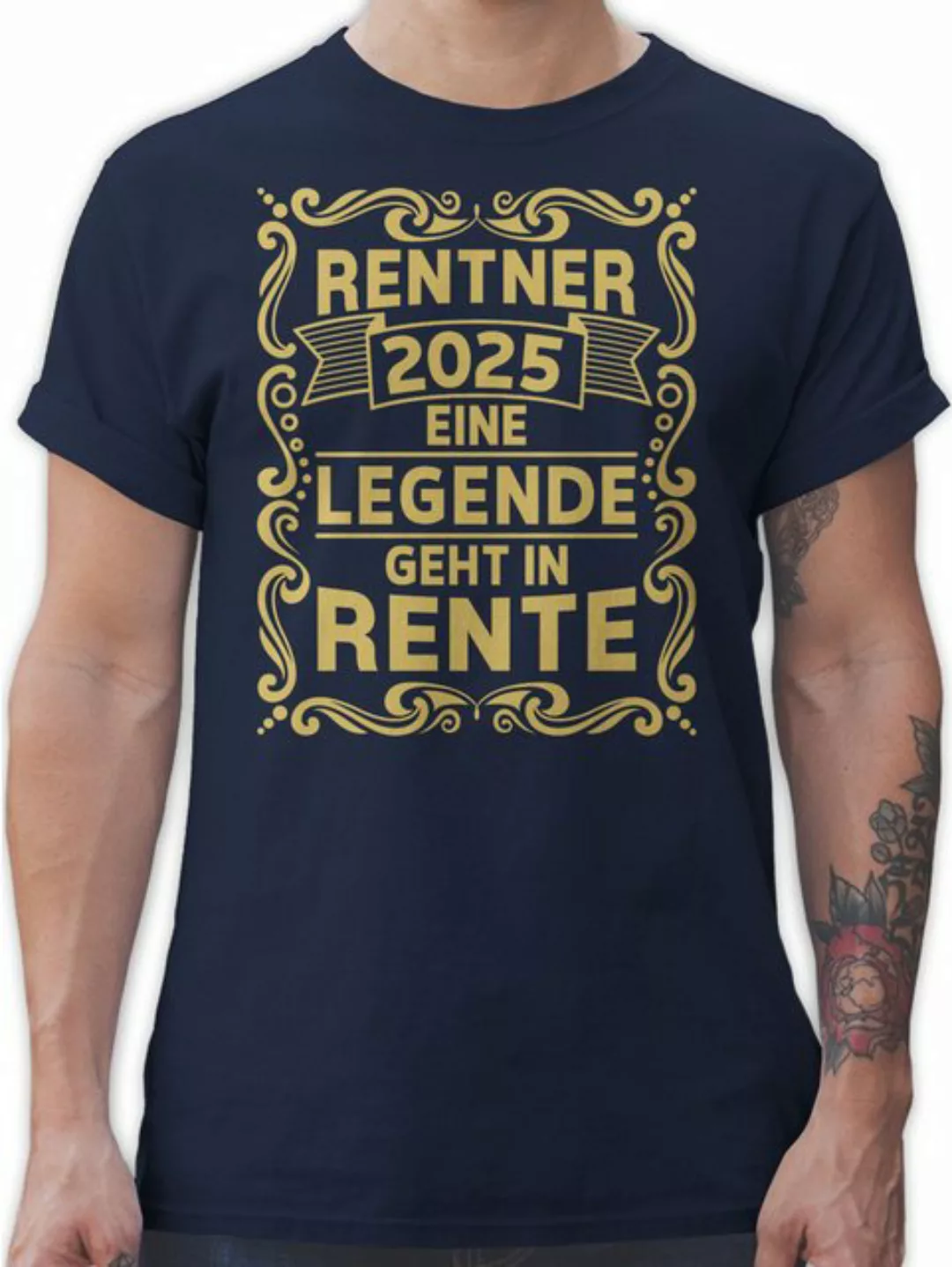 Shirtracer T-Shirt Rentner 2025 Eine Legende geht in Rente I Ruhestand Gesc günstig online kaufen