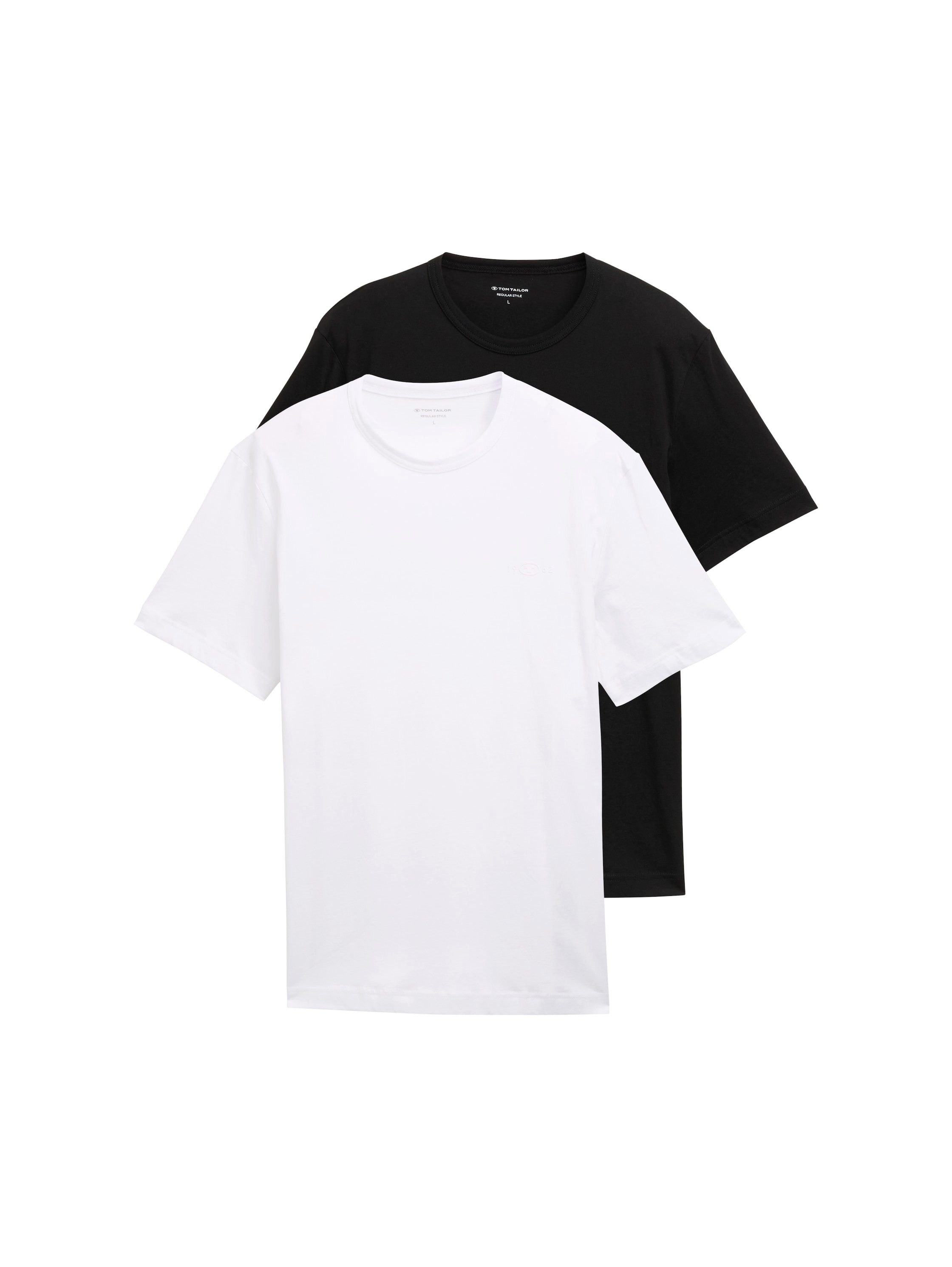 TOM TAILOR T-Shirt, (Packung, 2 tlg.), mit Ton-in-Ton Logo günstig online kaufen