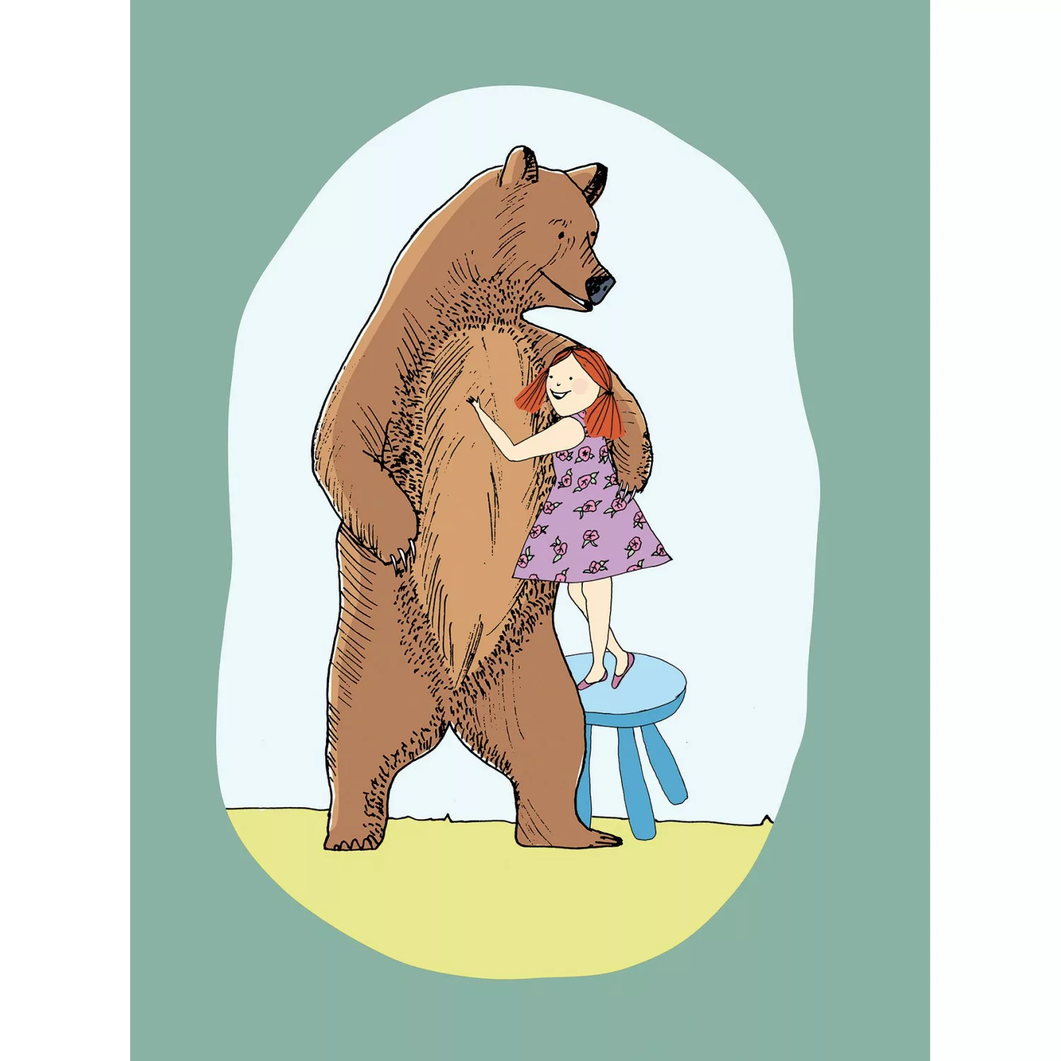 Komar Poster "Lili and Bear", Figuren, (1 St.), Kinderzimmer, Schlafzimmer, günstig online kaufen