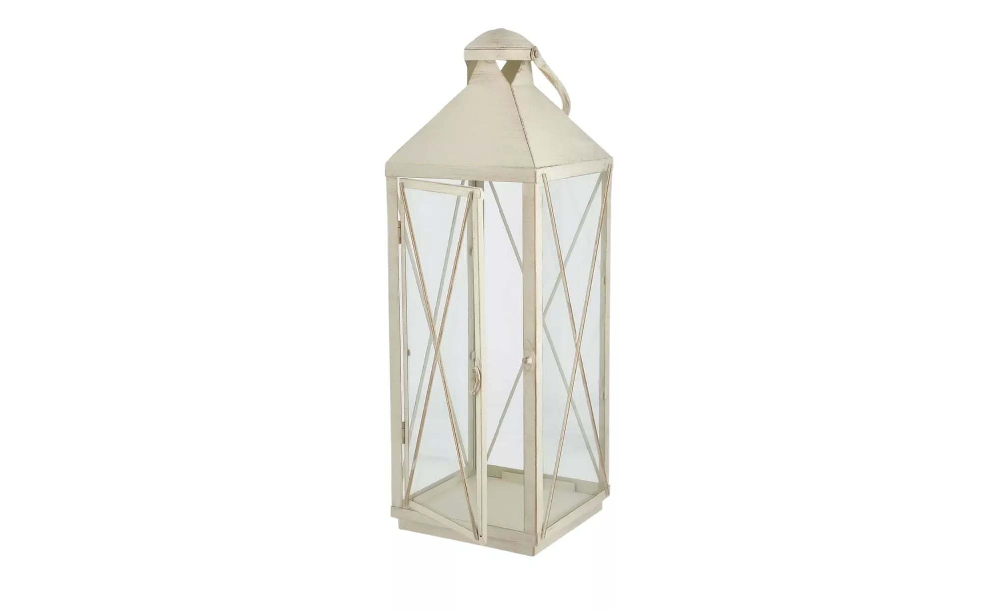 Laterne ¦ creme ¦ Glas , Metall ¦ Maße (cm): B: 20,5 H: 57,5 T: 20,5 Access günstig online kaufen