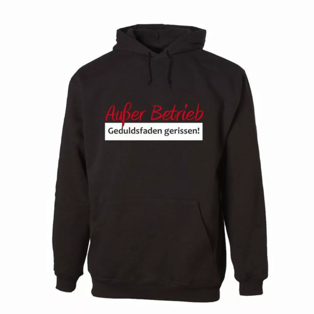 G-graphics Hoodie Außer Betrieb – Geduldsfaden gerissen! Unisex, mit Frontp günstig online kaufen