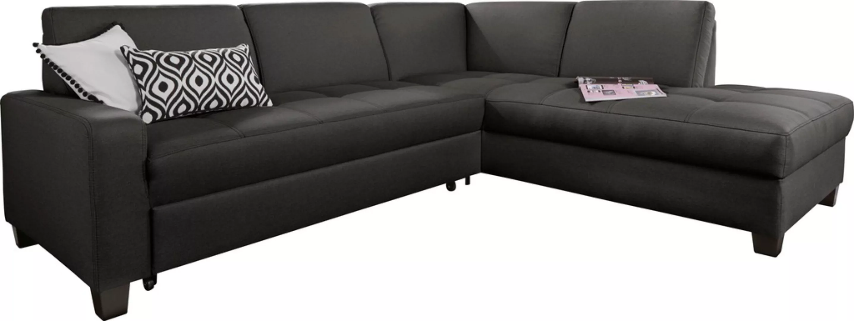 DOMO collection Ecksofa "Florentina L-Form", wahlweise mit Bettfunktion, mi günstig online kaufen