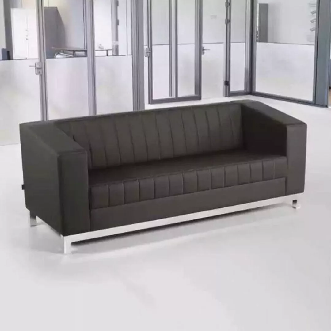 JVmoebel Sofa Moderne Schwarze Couch Dreisitzer Polstercouch Arbeitszimmer günstig online kaufen