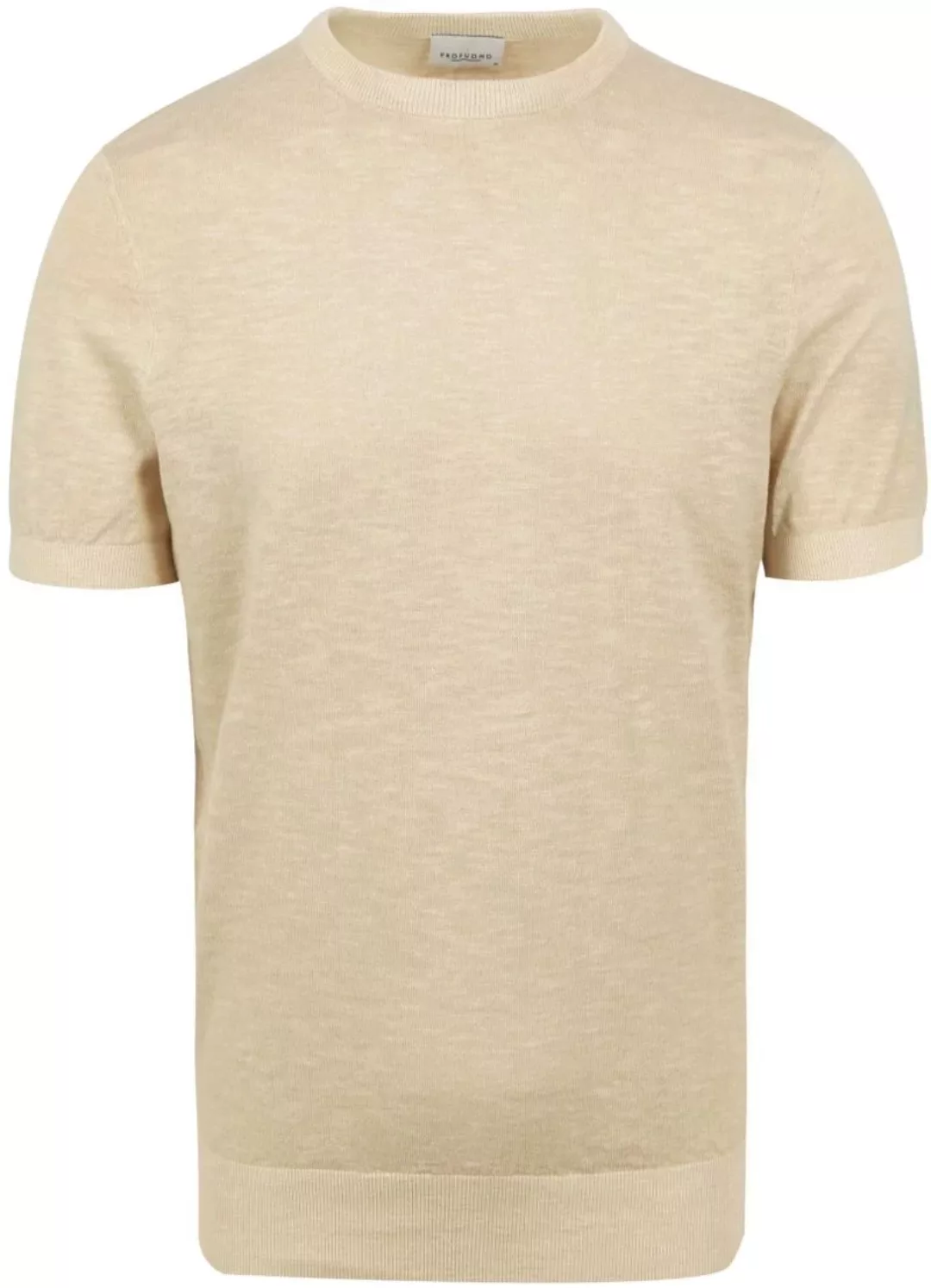 Profuomo T-Shirt Leinen Ecru - Größe M günstig online kaufen