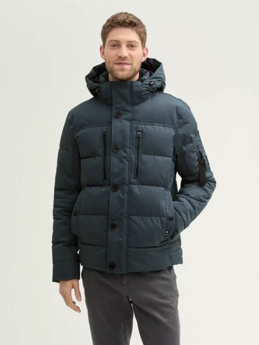 TOM TAILOR Winterjacke Pufferjacke mit abnehmbarer Kapuze günstig online kaufen