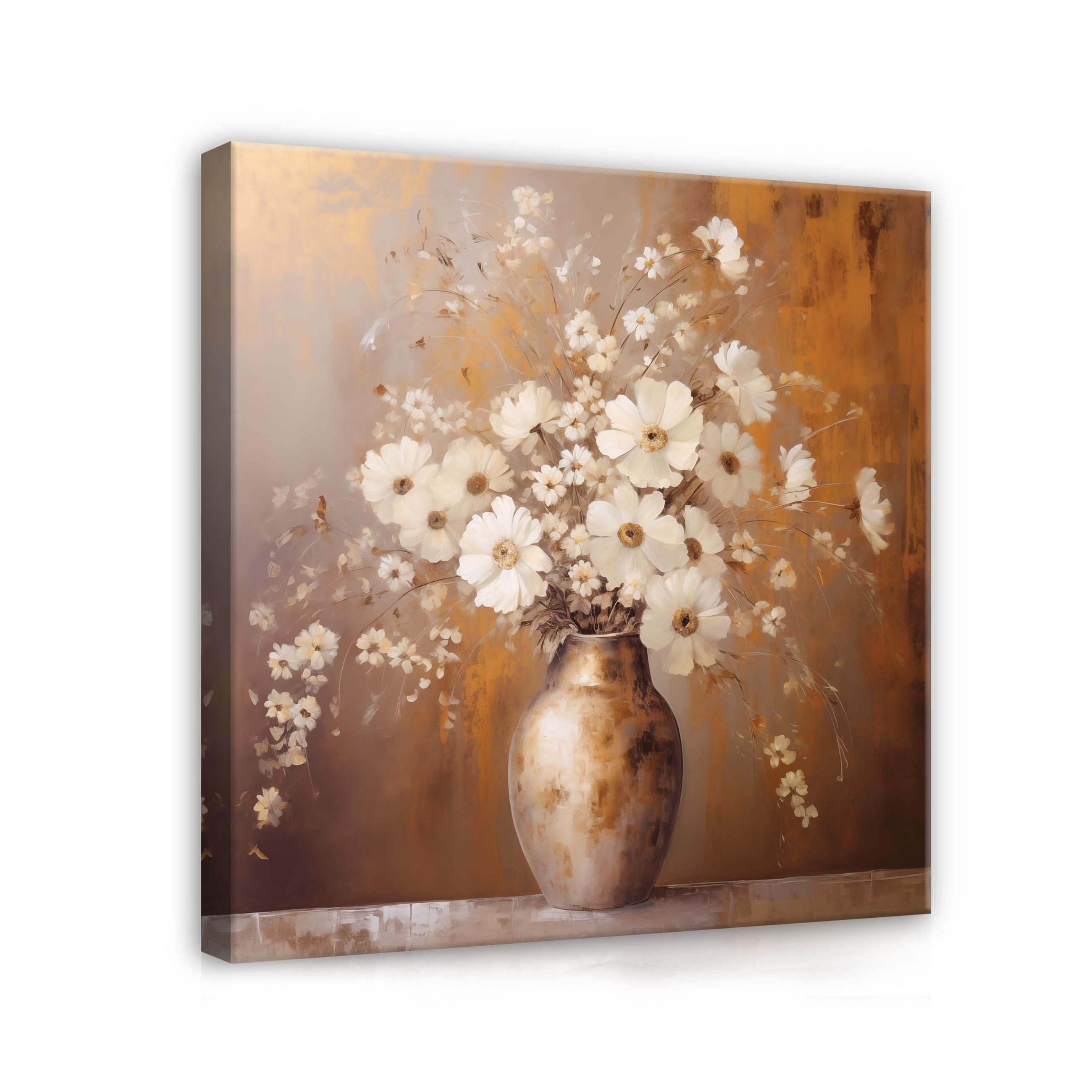 Wallarena Leinwandbild Blumen in der Vase günstig online kaufen