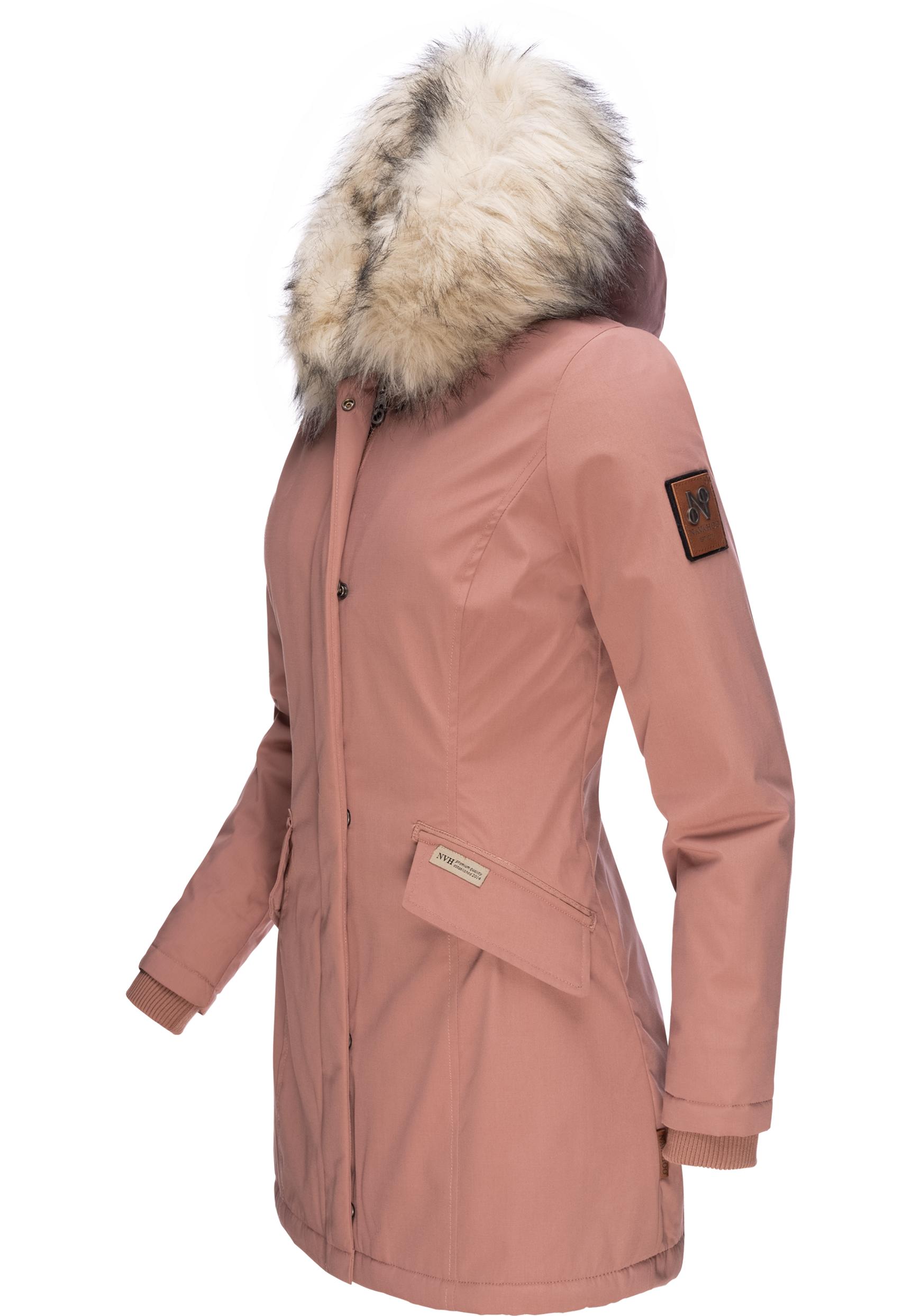 Navahoo Wintermantel "Cristal", stylischer Damen Winterparka mit Kunstfell- günstig online kaufen