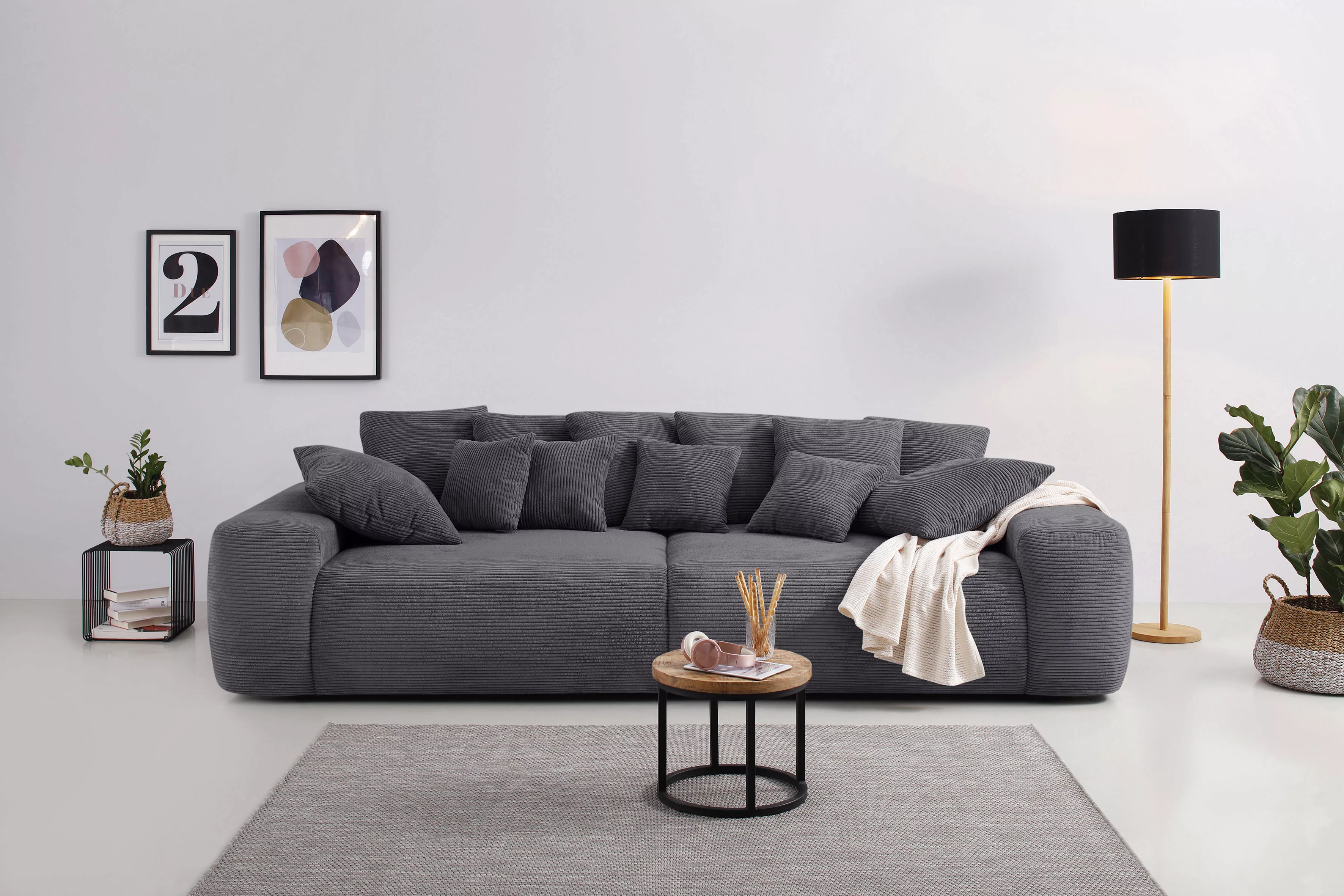 Home affaire Big-Sofa "Glamour II", Dauerschläfer mit Hygiene-Topper bis 14 günstig online kaufen