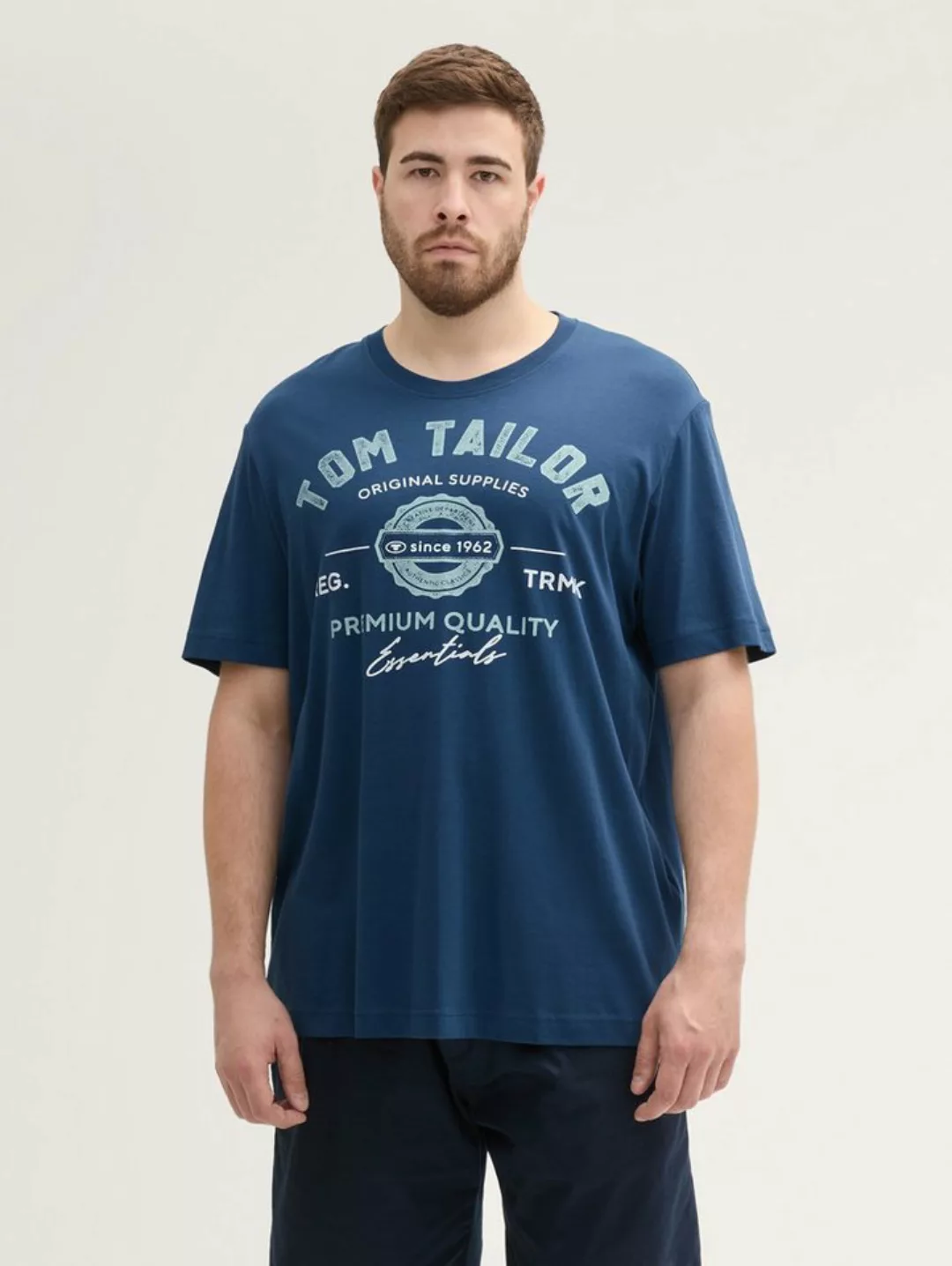 TOM TAILOR PLUS T-Shirt Plus - T-Shirt mit Logo Print günstig online kaufen