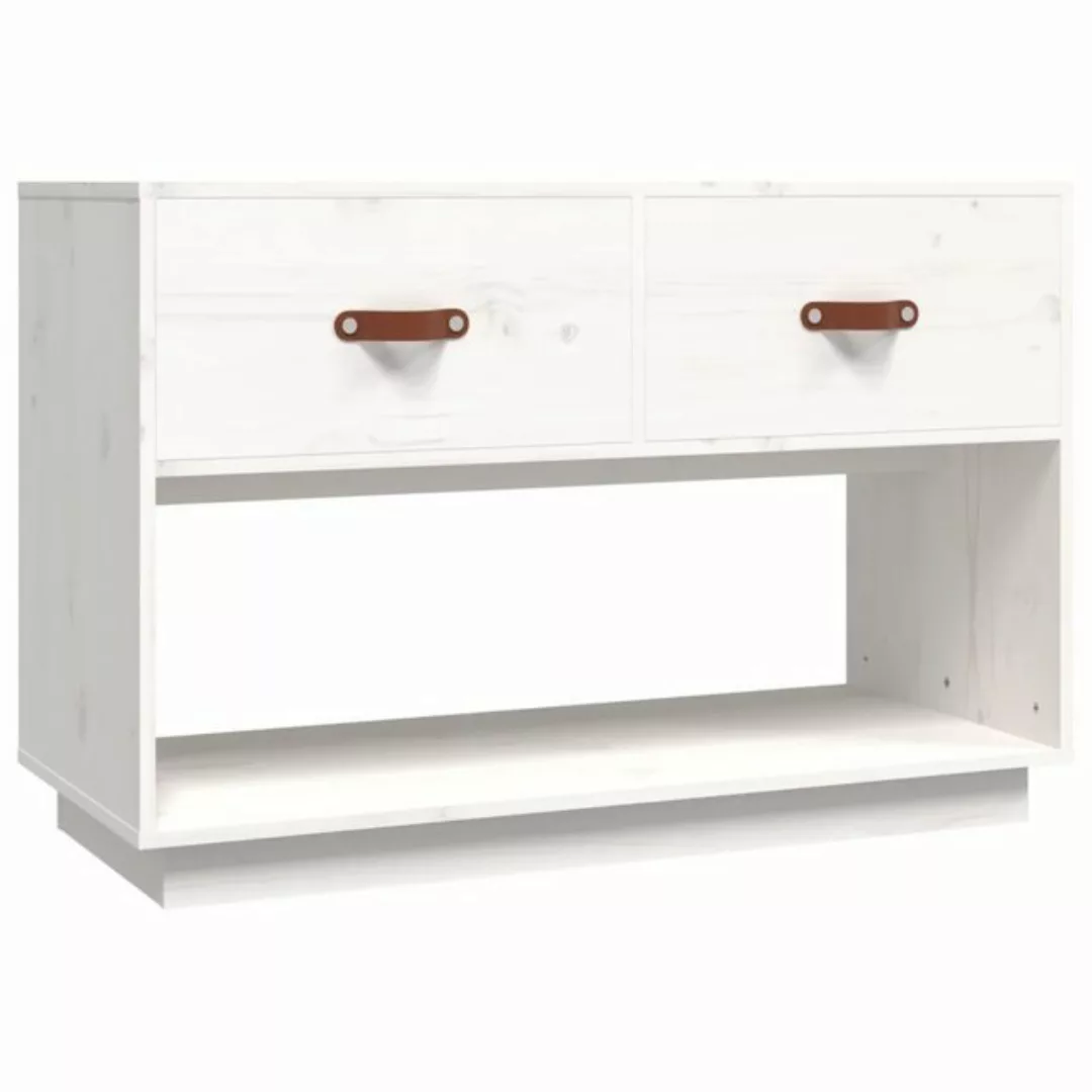 furnicato TV-Schrank Weiß 90x40x60 cm Massivholz Kiefer günstig online kaufen