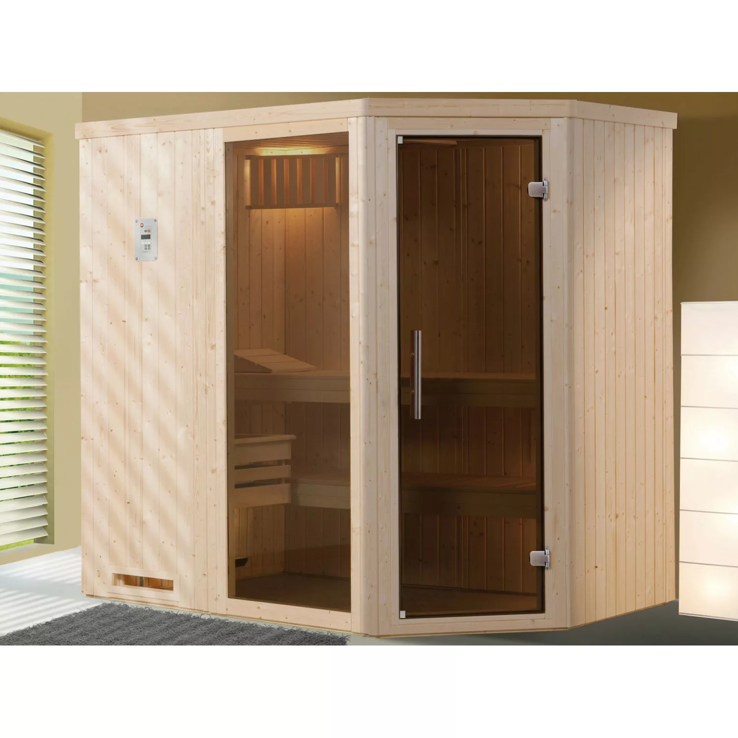 weka Sauna »Varberg«, (Set), 7,5 kW Bio-Ofen mit digitaler Steuerung günstig online kaufen