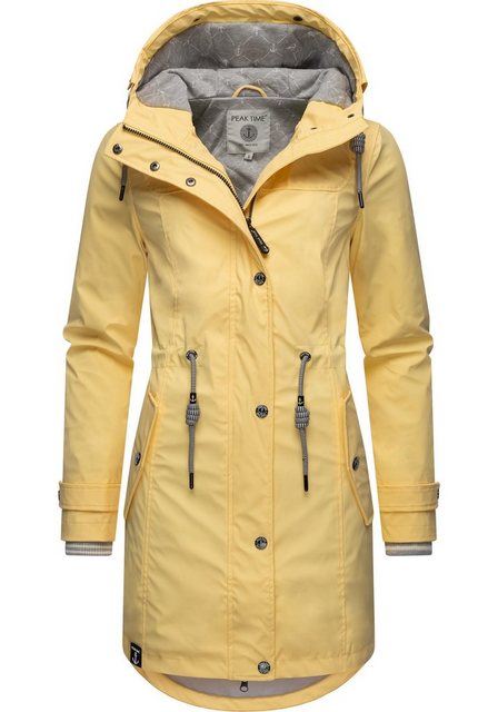 PEAK TIME Regenjacke "L60042", mit Kapuze, stylisch taillierter Regenmantel günstig online kaufen