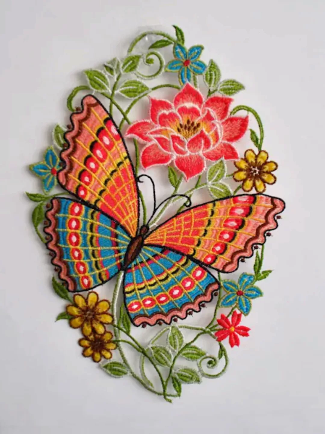 Stickereien Plauen Fensterbild »Schmetterling«, Hakenaufhängung günstig online kaufen