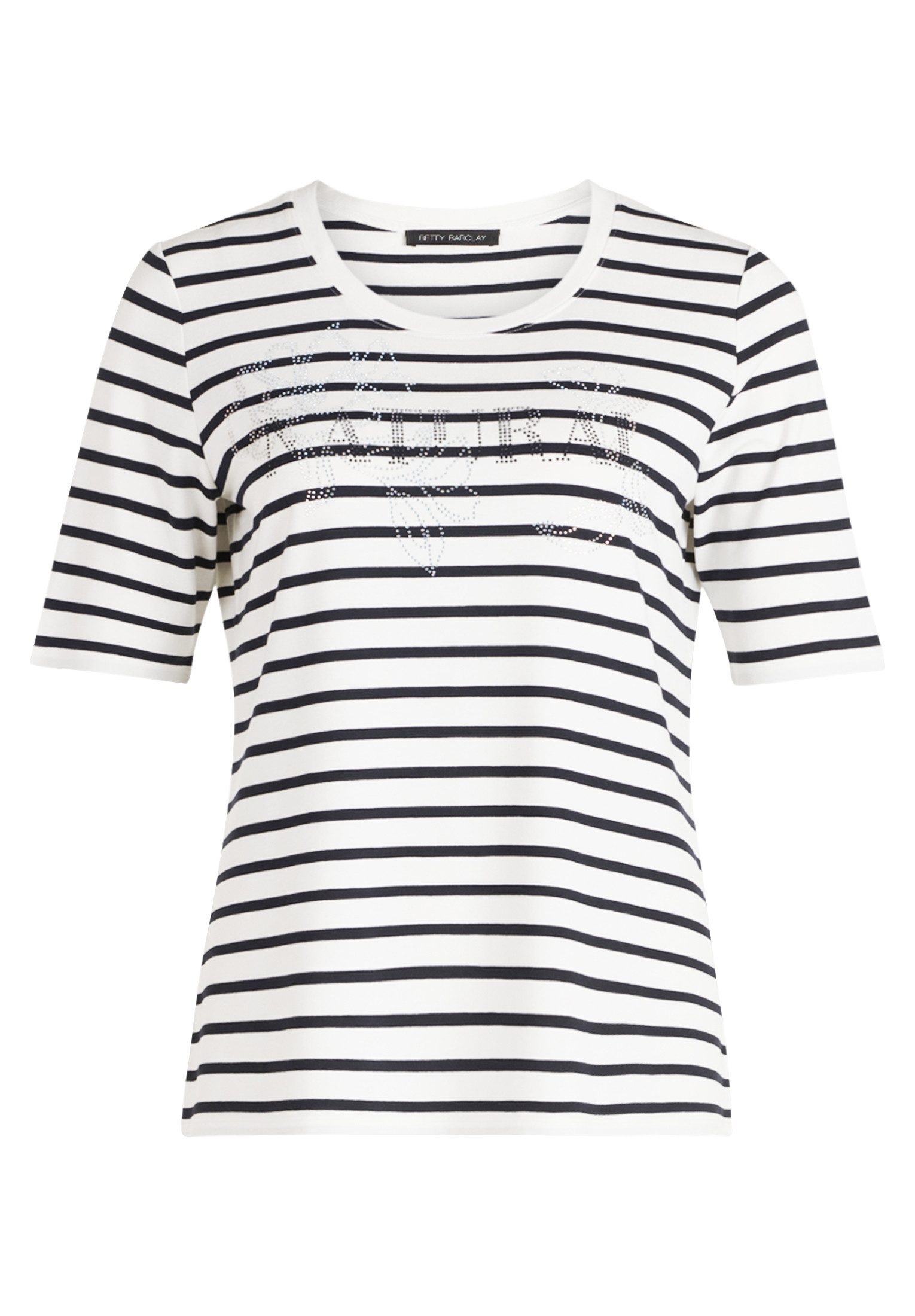 Betty Barclay Kurzarmshirt "Betty Barclay Damen Ringelshirt mit Schmuckstei günstig online kaufen