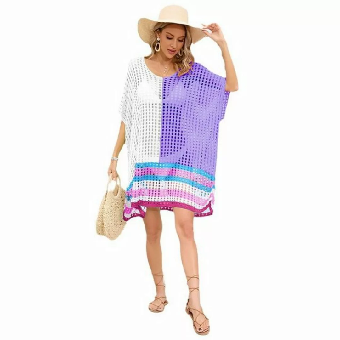 RUZU UG Strandkleid Sommerlicher hohler Strandrock-Bikini-Überzug für Damen günstig online kaufen