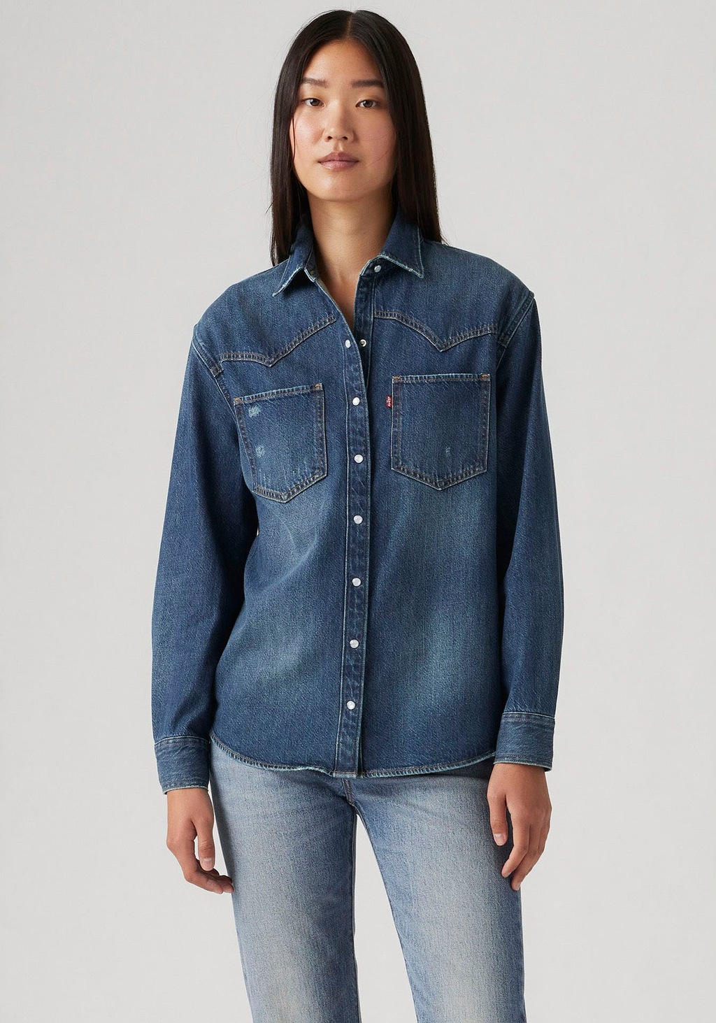 Levis Jeansbluse "TEODORA WESTERN SHIRT", mit Druckknöpfen günstig online kaufen