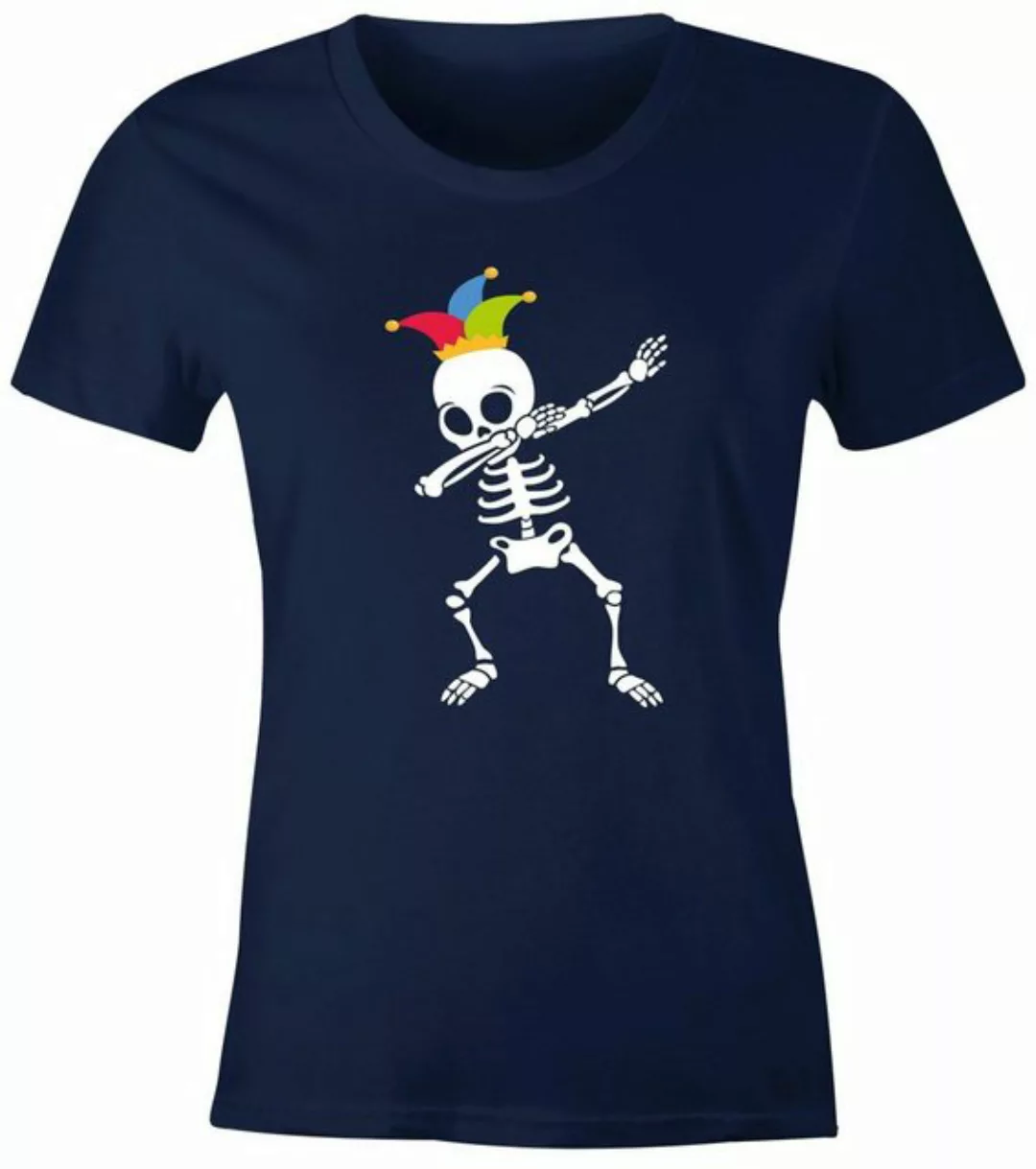 MoonWorks Print-Shirt Damen T-Fasching Karneval Dabbing Skelett Kostüm Verk günstig online kaufen