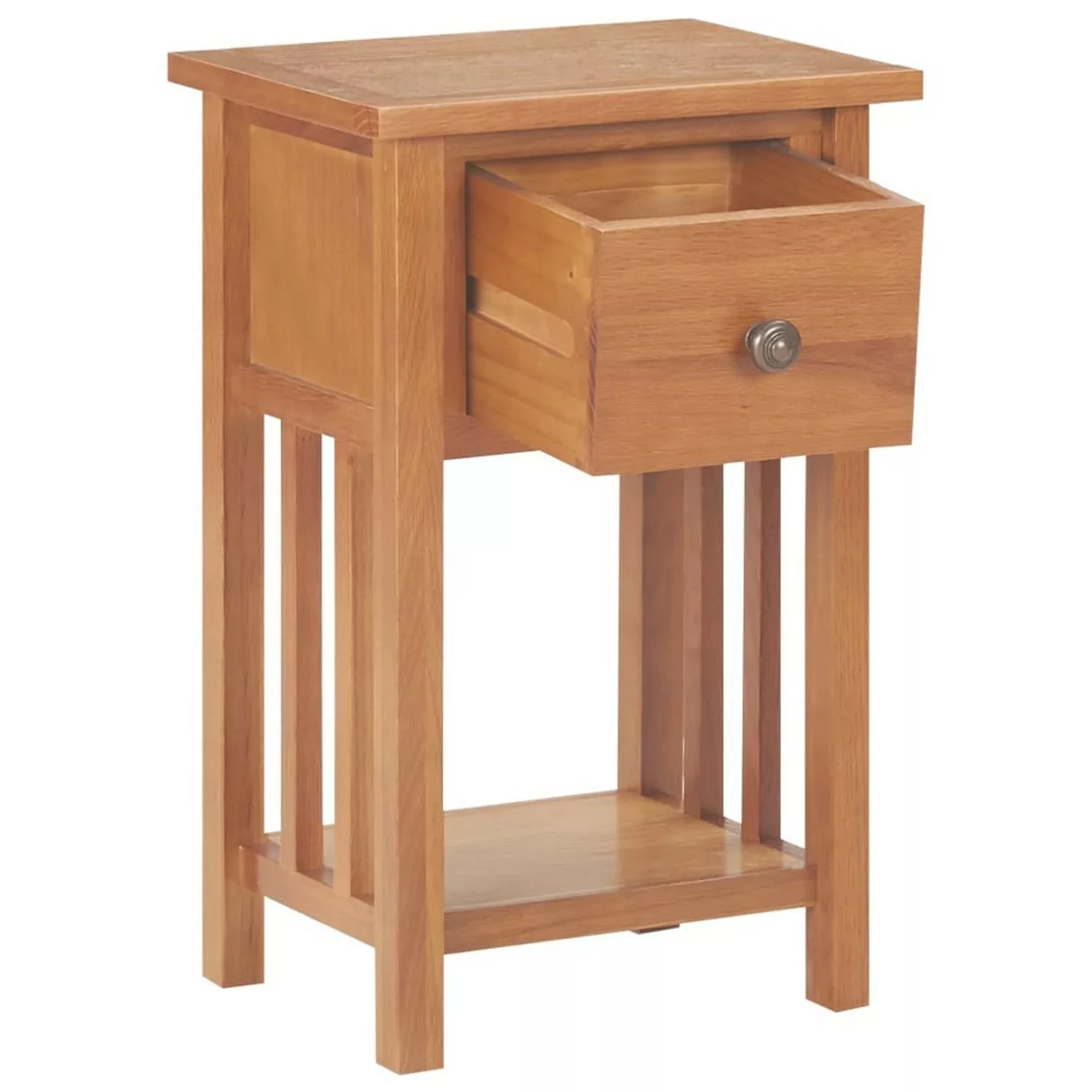 vidaXL Zeitungstisch mit Schublade 35x27x55 cm Massivholz Eiche günstig online kaufen
