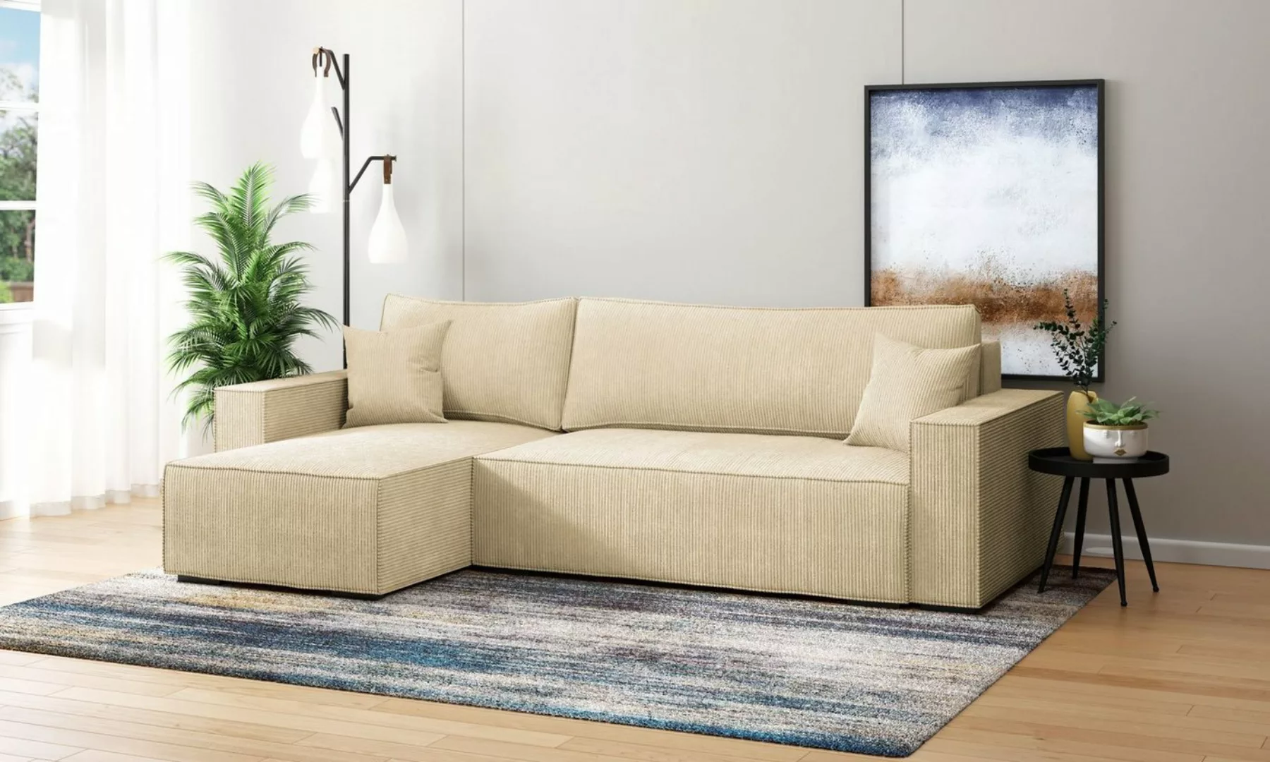 INOSIGN Ecksofa Winton Cordsofa / Schlafsofa 253 cm, Cord, Recamiere wechse günstig online kaufen