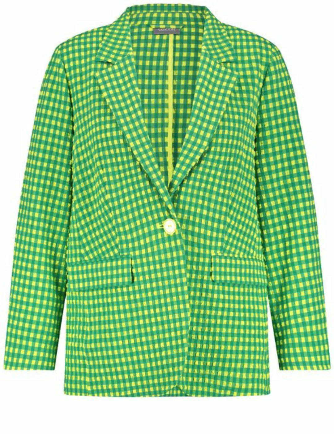 Samoon Jackenblazer Karierter Blazer aus Seersucker günstig online kaufen