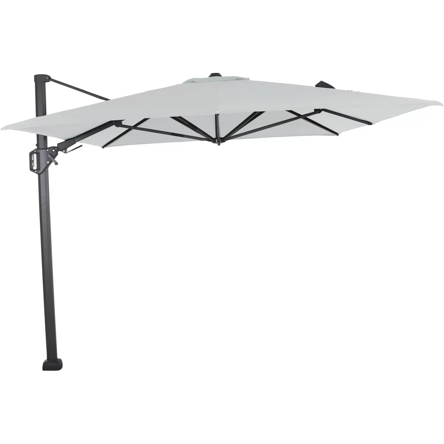 Siena Garden Ampelschirm Sunset N+ 260 cm x 350 cm Grau mit Kurbelmechanik günstig online kaufen