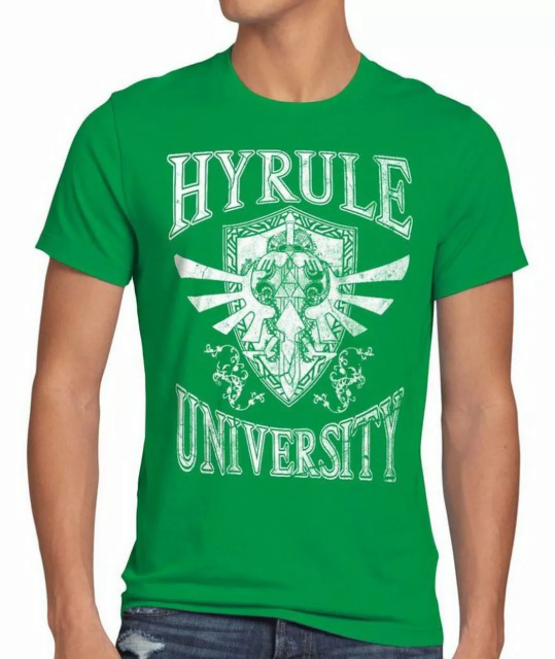 style3 Print-Shirt Herren T-Shirt Hyrule University link zelda wii past oca günstig online kaufen