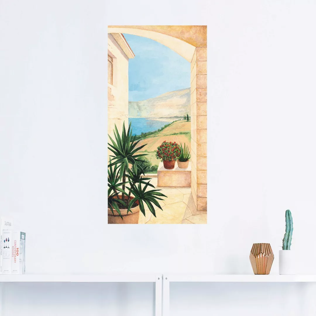 Artland Wandbild "Blick auf Toskanalandschaft", Fensterblick, (1 St.) günstig online kaufen