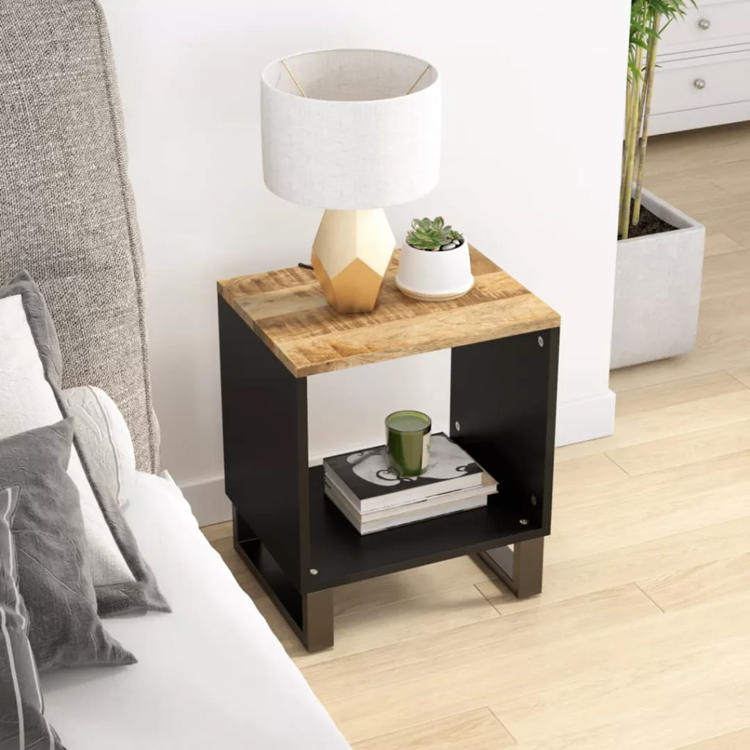 Vidaxl Couchtisch 40x31x46 Cm Massivholz Mango & Holzwerkstoff günstig online kaufen