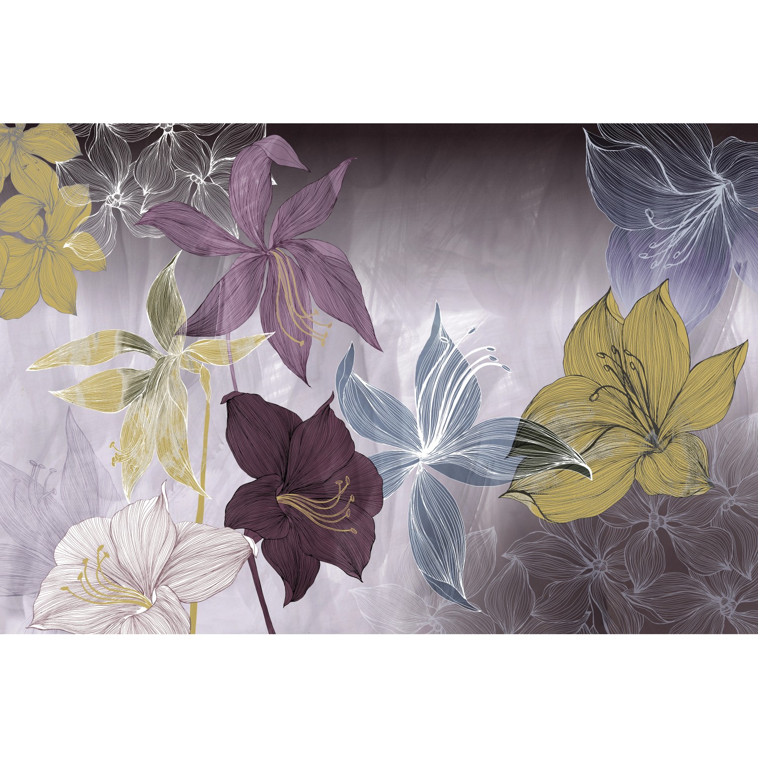 Erismann Fototapete ELLE Decoration 2 Design AMARYLLIS violet günstig online kaufen
